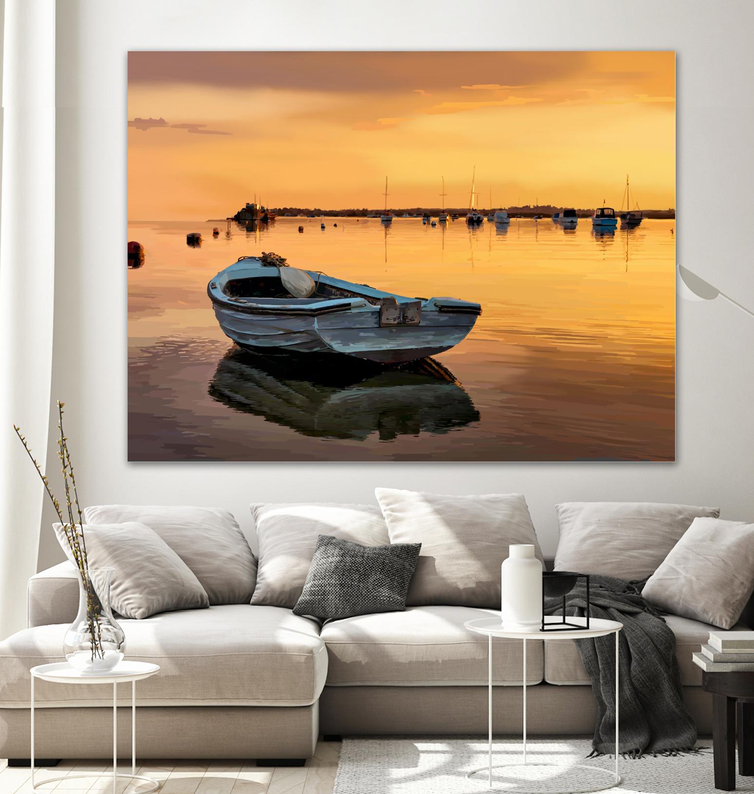 In the Golden Light III by Emily Kalina on GIANT ART - orange coastal & tropical horizon