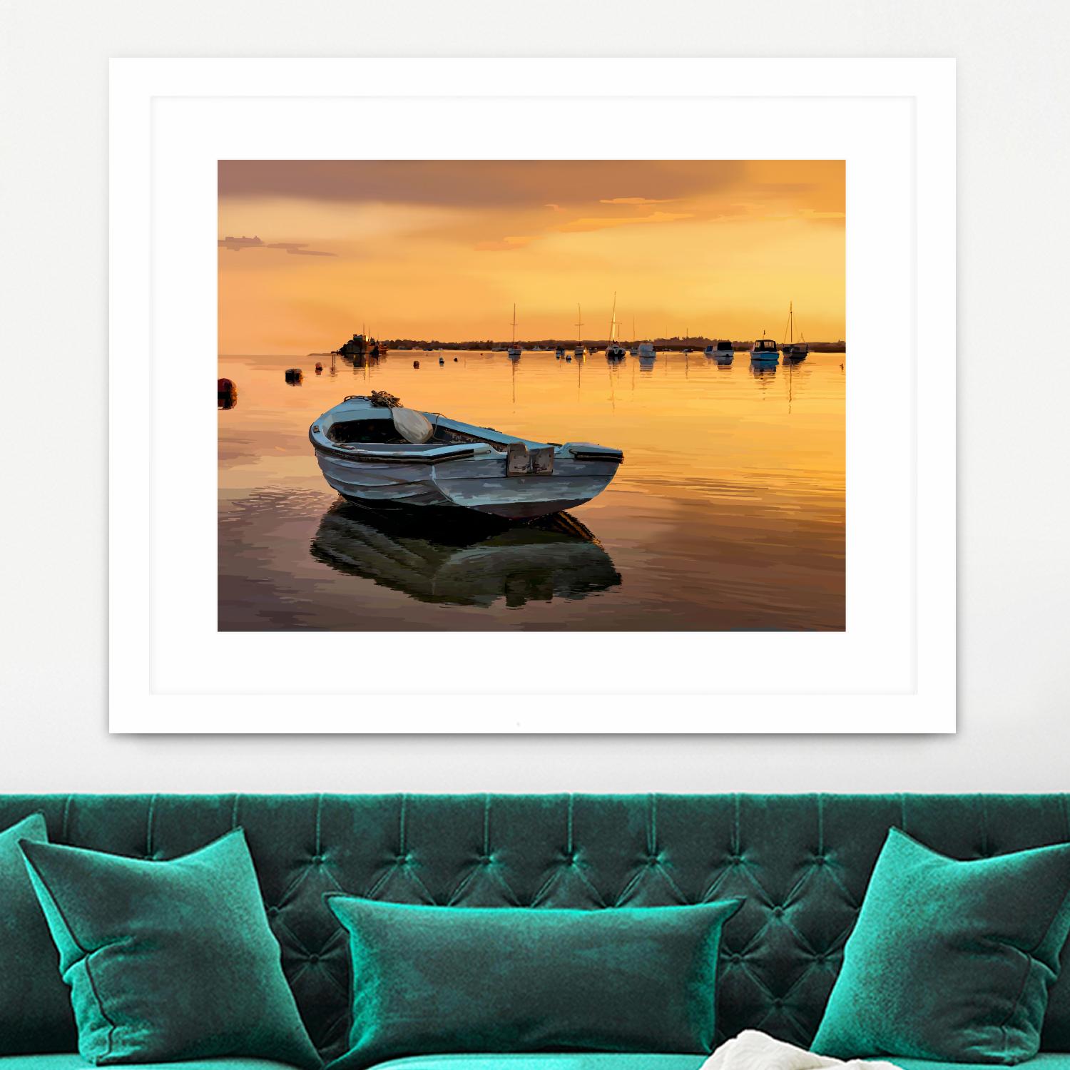 In the Golden Light III by Emily Kalina on GIANT ART - orange coastal & tropical horizon