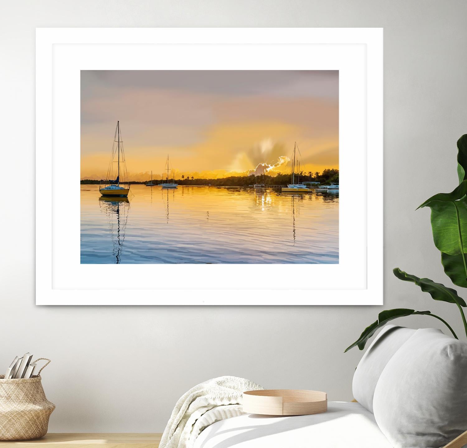 In the Golden Light IV by Emily Kalina on GIANT ART - blue coastal & tropical abstract