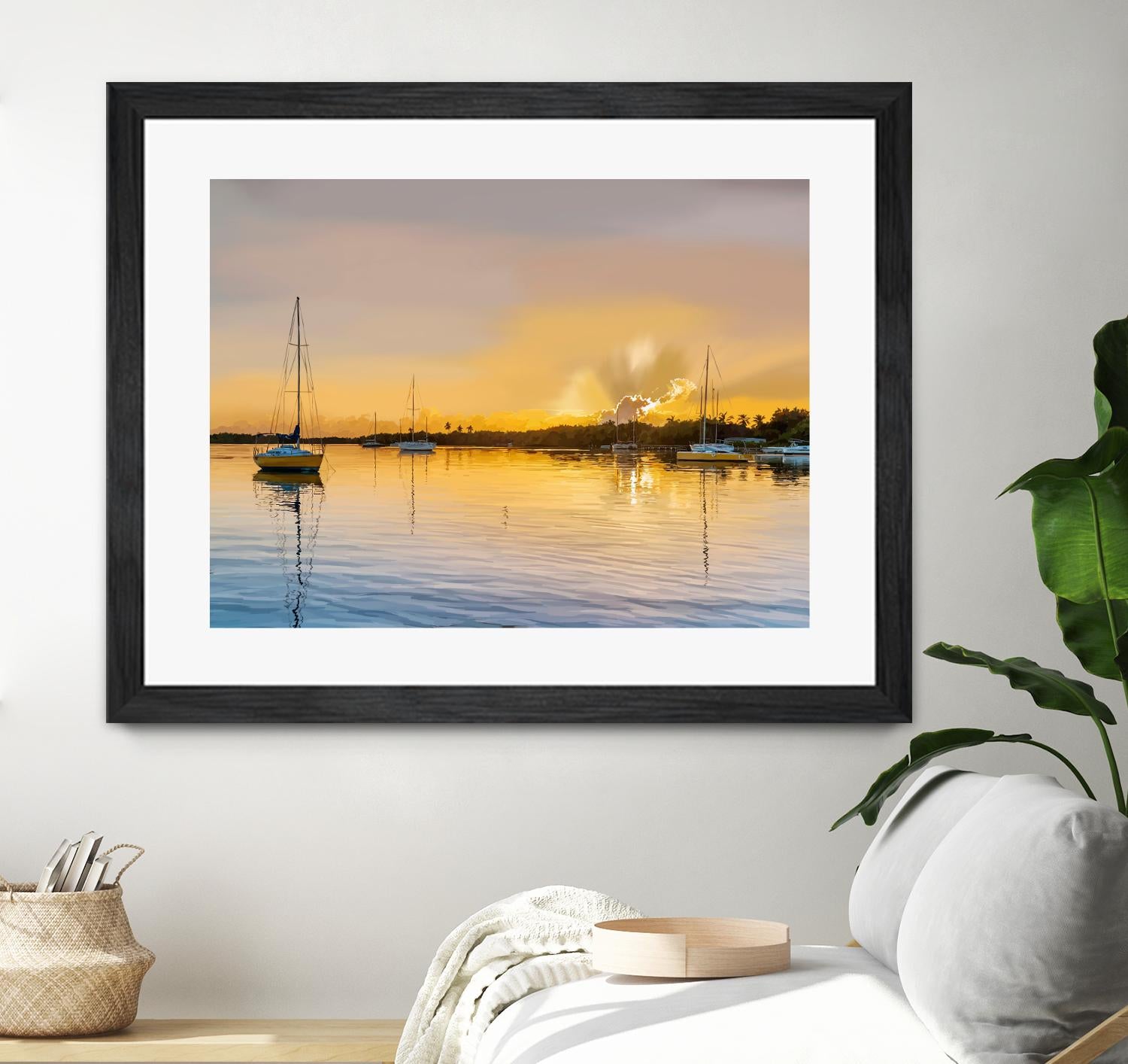 In the Golden Light IV by Emily Kalina on GIANT ART - blue coastal & tropical abstract