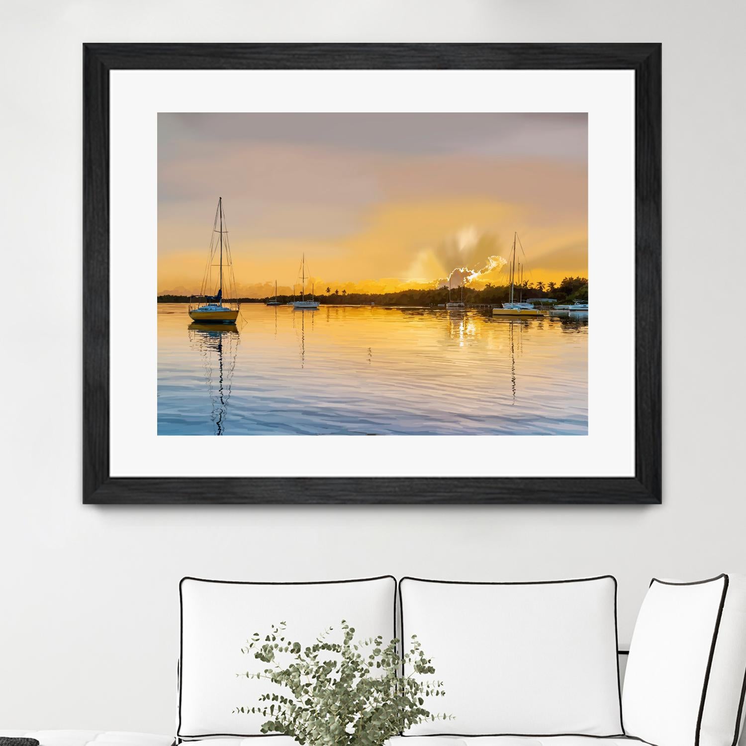 In the Golden Light IV by Emily Kalina on GIANT ART - blue coastal & tropical abstract