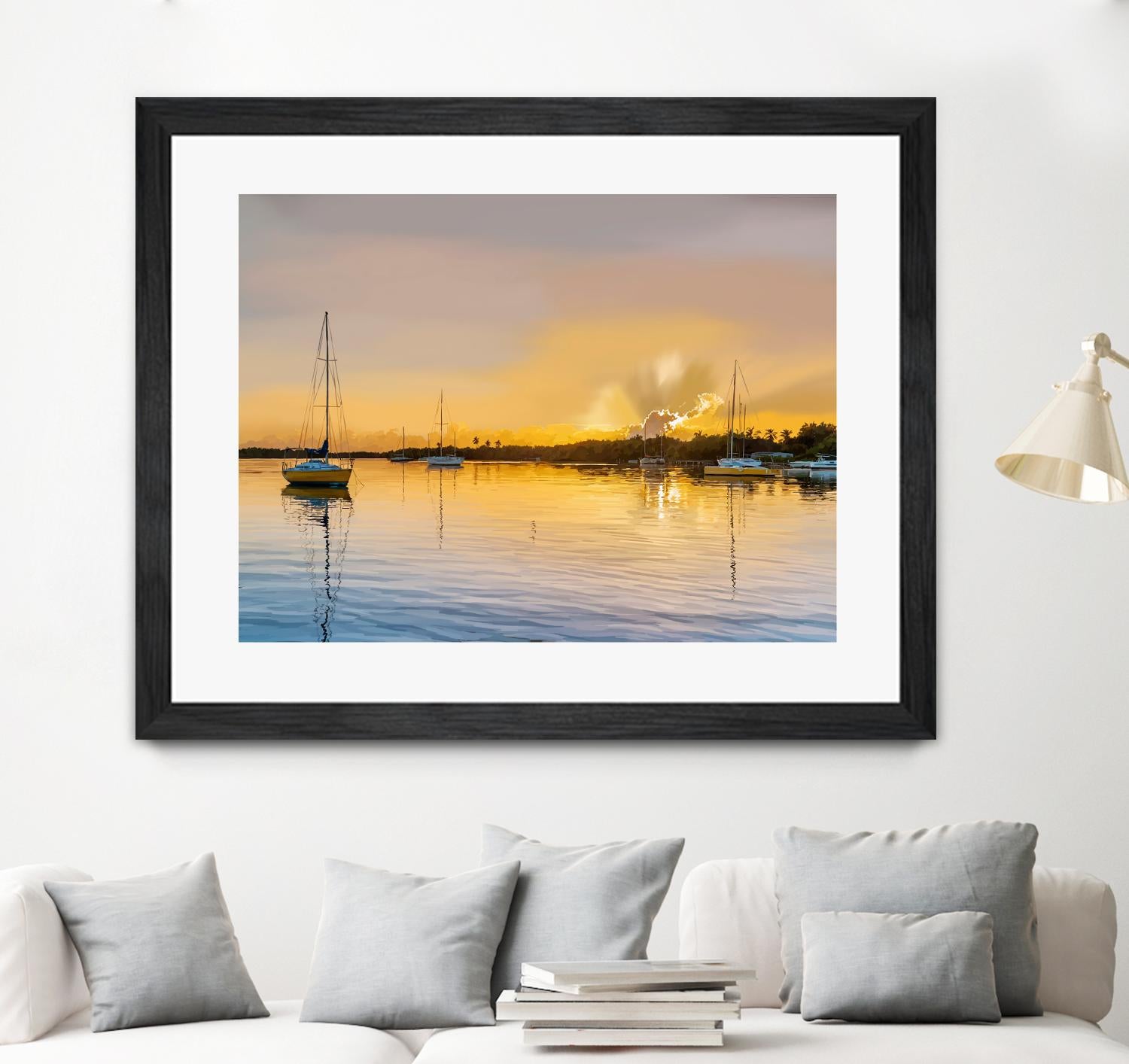 In the Golden Light IV by Emily Kalina on GIANT ART - blue coastal & tropical abstract