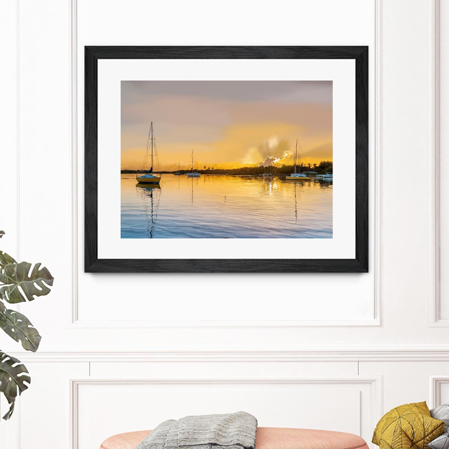 In the Golden Light IV by Emily Kalina on GIANT ART - blue coastal & tropical abstract