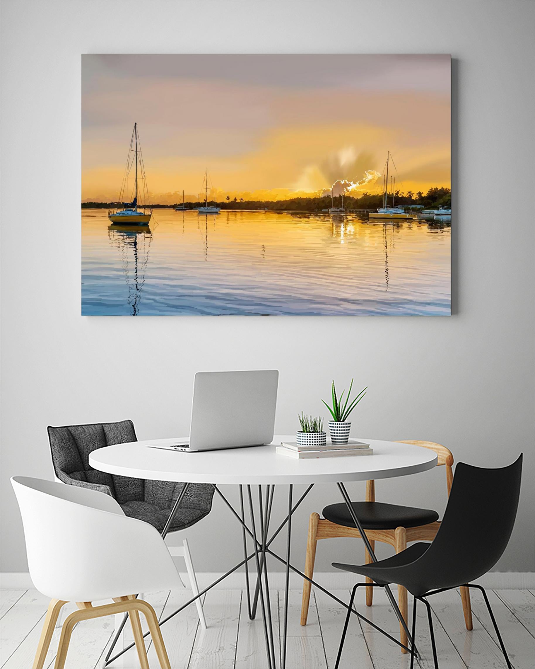 In the Golden Light IV by Emily Kalina on GIANT ART - blue coastal & tropical abstract