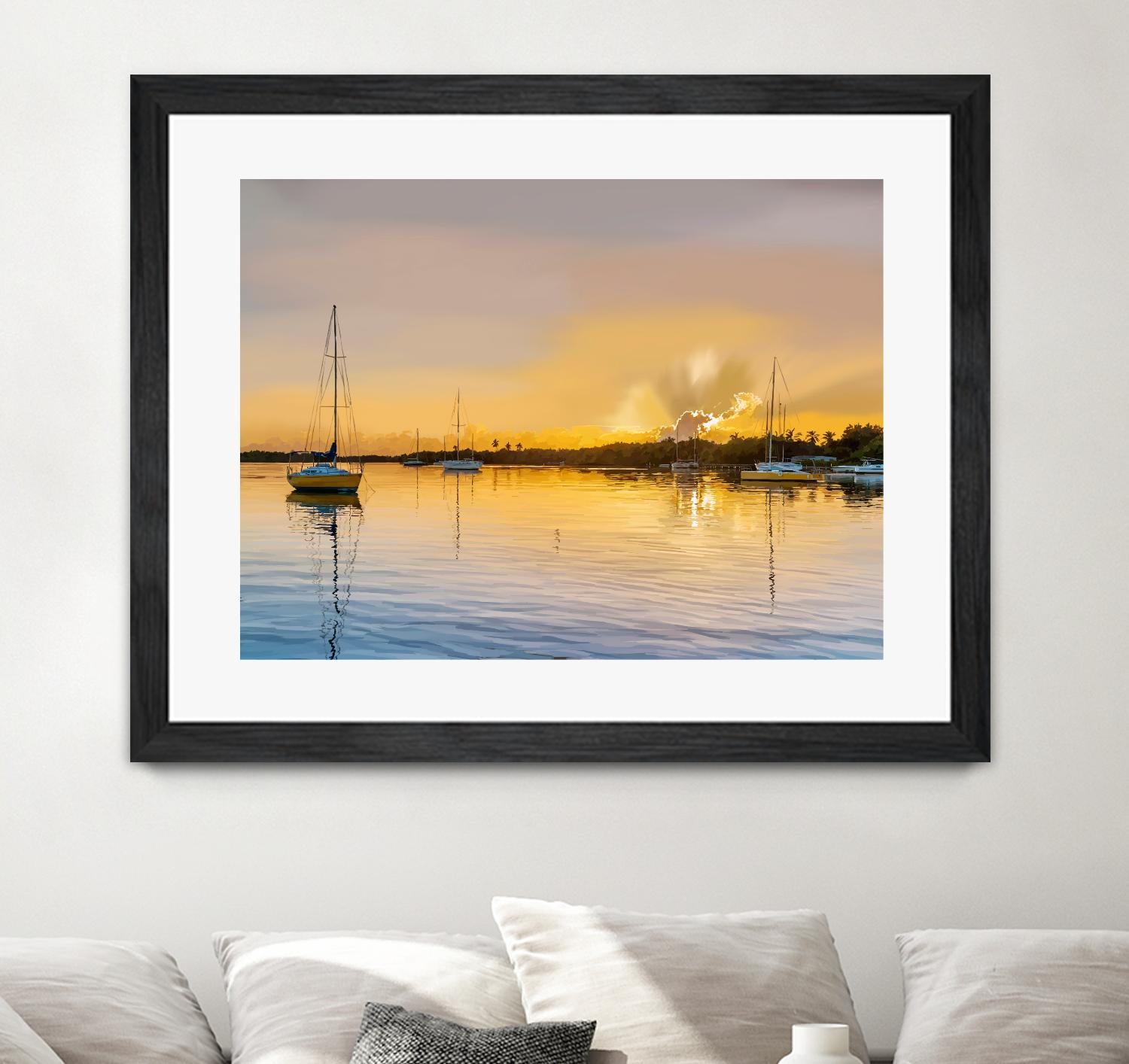 In the Golden Light IV by Emily Kalina on GIANT ART - blue coastal & tropical abstract