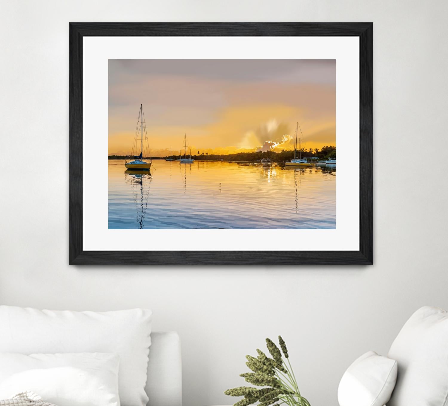 In the Golden Light IV by Emily Kalina on GIANT ART - blue coastal & tropical abstract