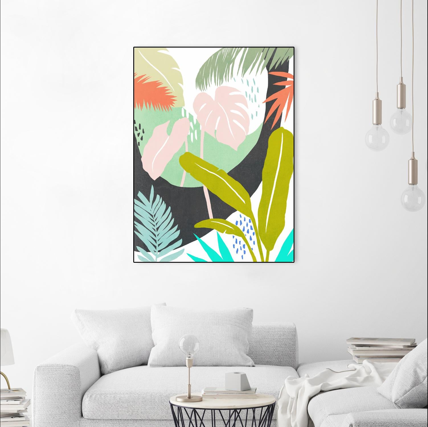 Jazzy Jungle II by Annie Warren on GIANT ART - orange coastal & tropical abstract