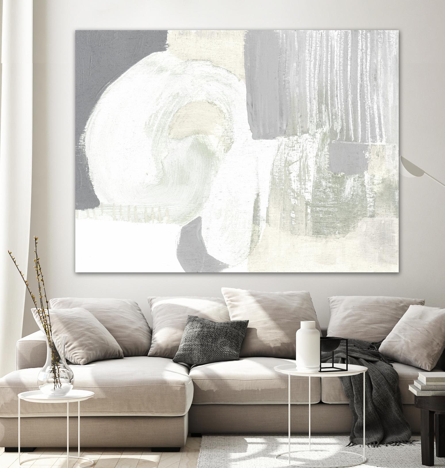 Neutral Curves I by Jennifer Goldberger on GIANT ART - grey abstract abstract