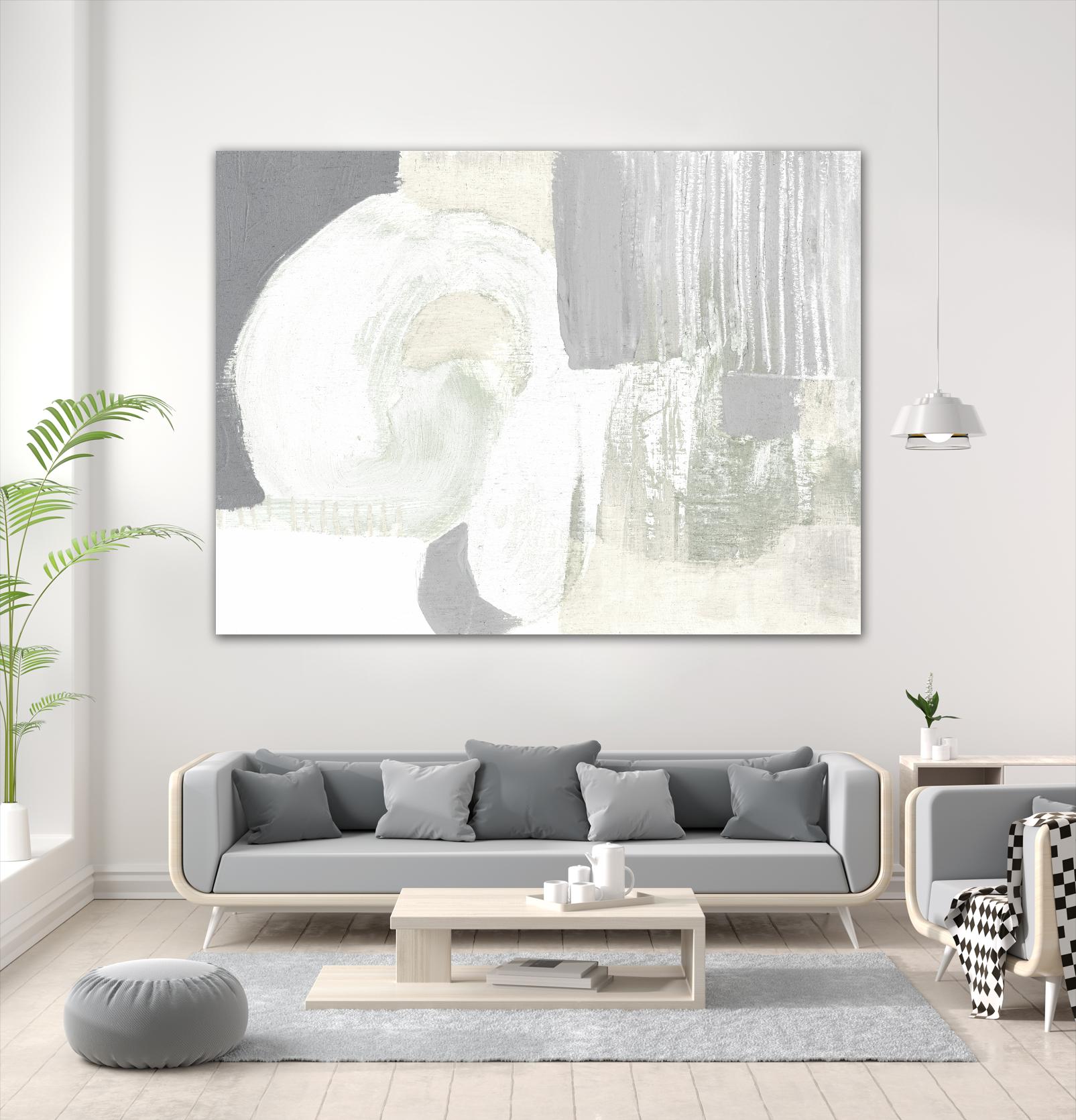 Neutral Curves I by Jennifer Goldberger on GIANT ART - grey abstract abstract