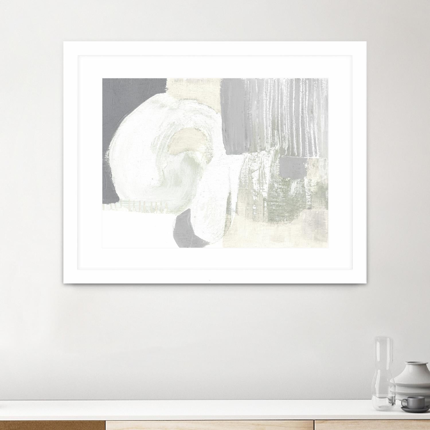 Neutral Curves I by Jennifer Goldberger on GIANT ART - grey abstract abstract