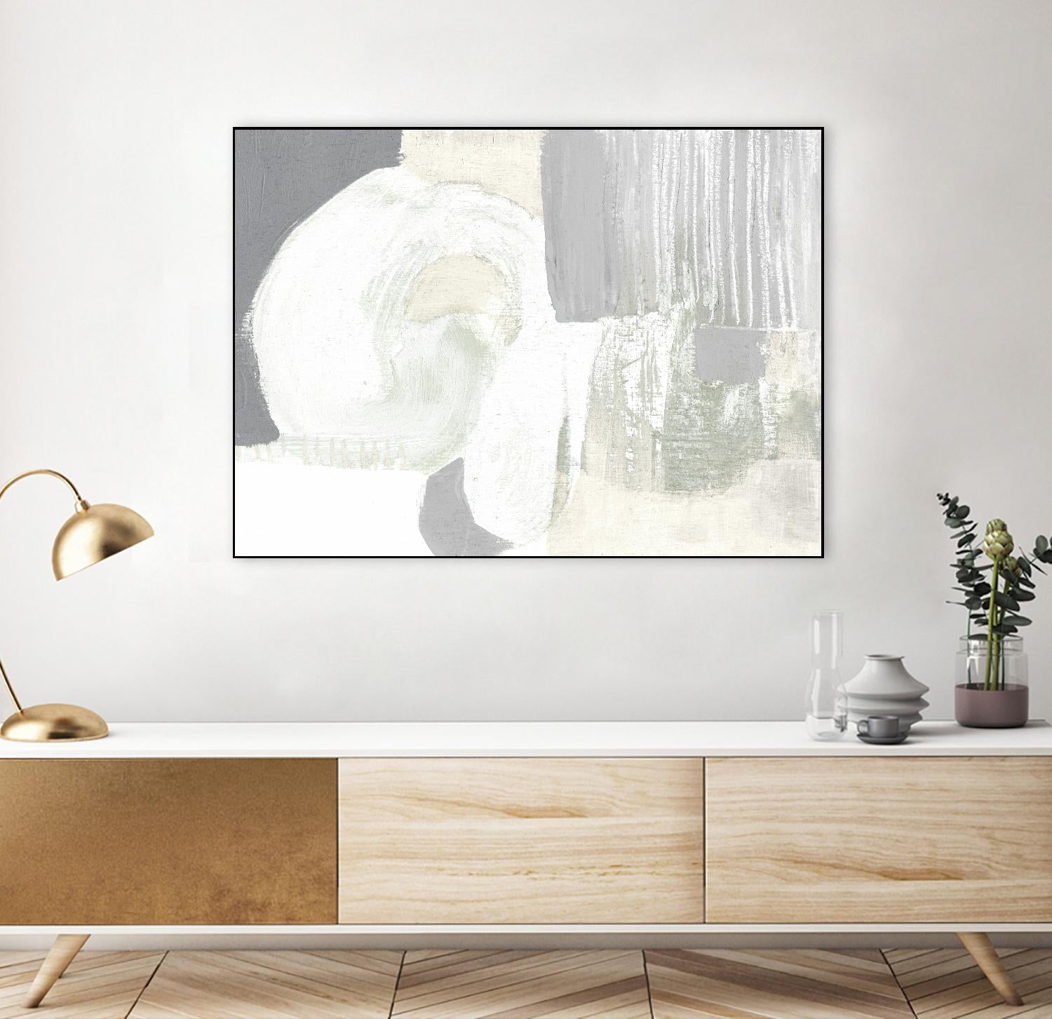 Neutral Curves I by Jennifer Goldberger on GIANT ART - grey abstract abstract