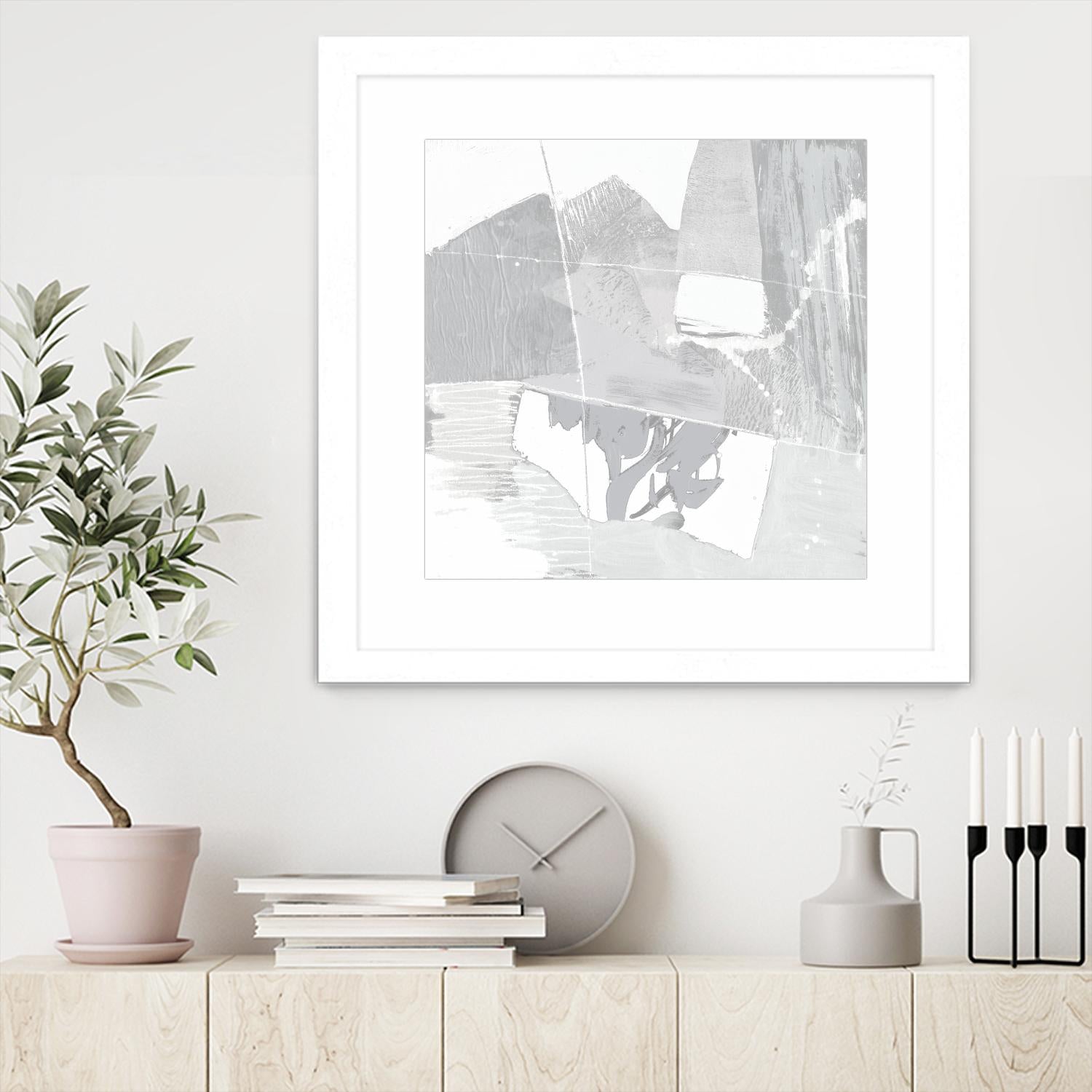 Composition Neutral II by Jennifer Goldberger on GIANT ART - white abstract abstract