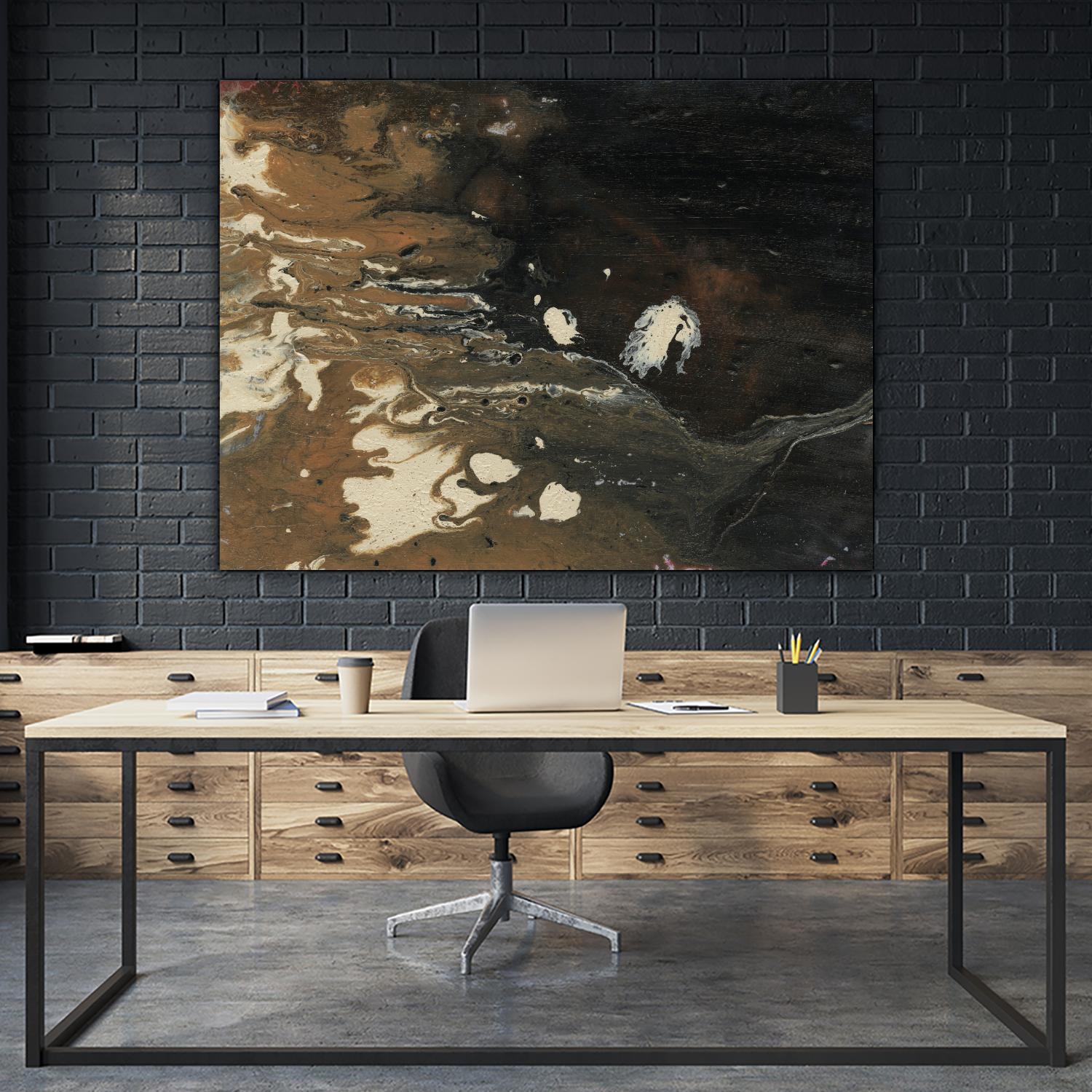 Dark Flow II by Regina Moore on GIANT ART - beige abstract abstract