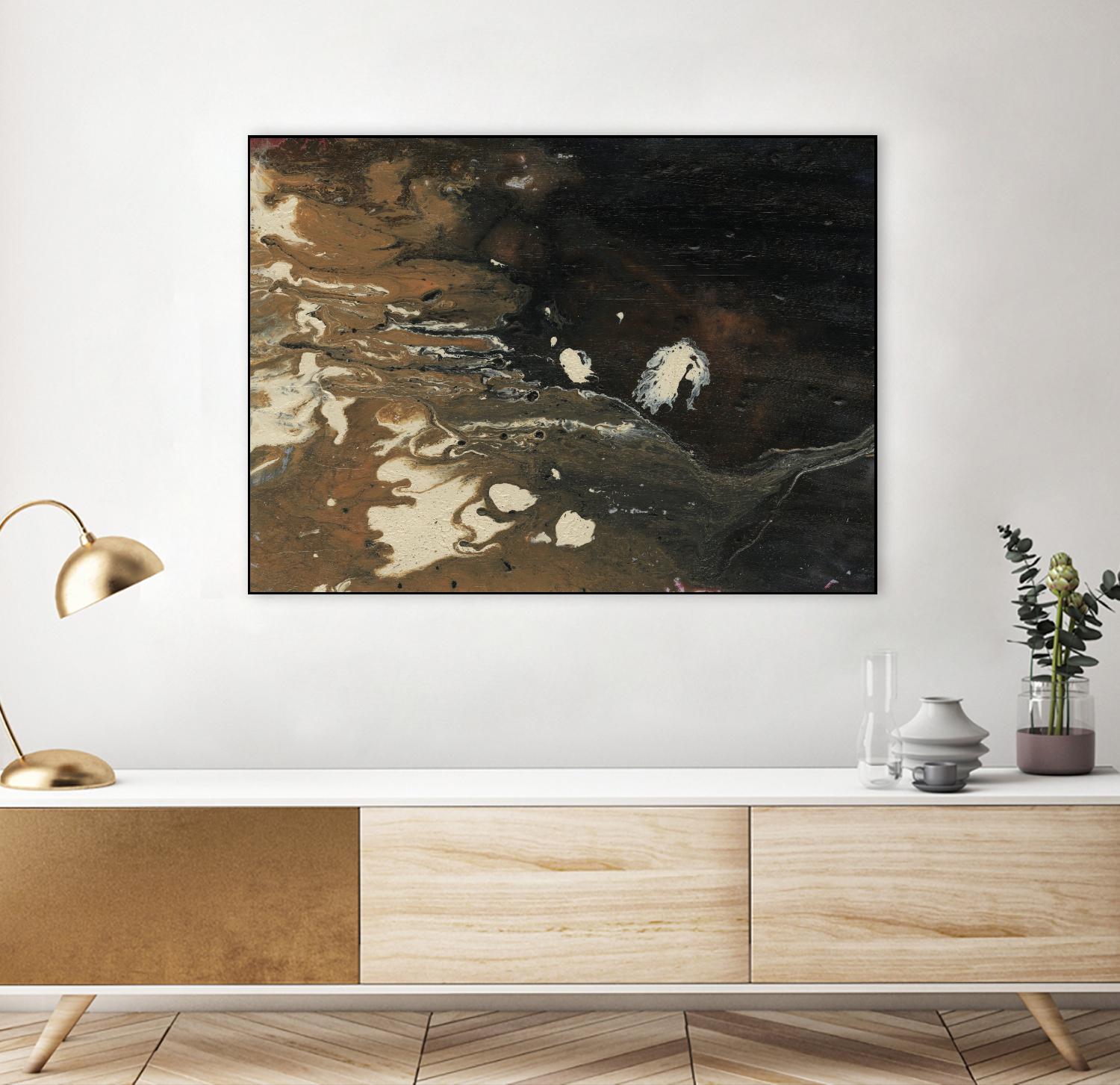 Dark Flow II by Regina Moore on GIANT ART - beige abstract abstract