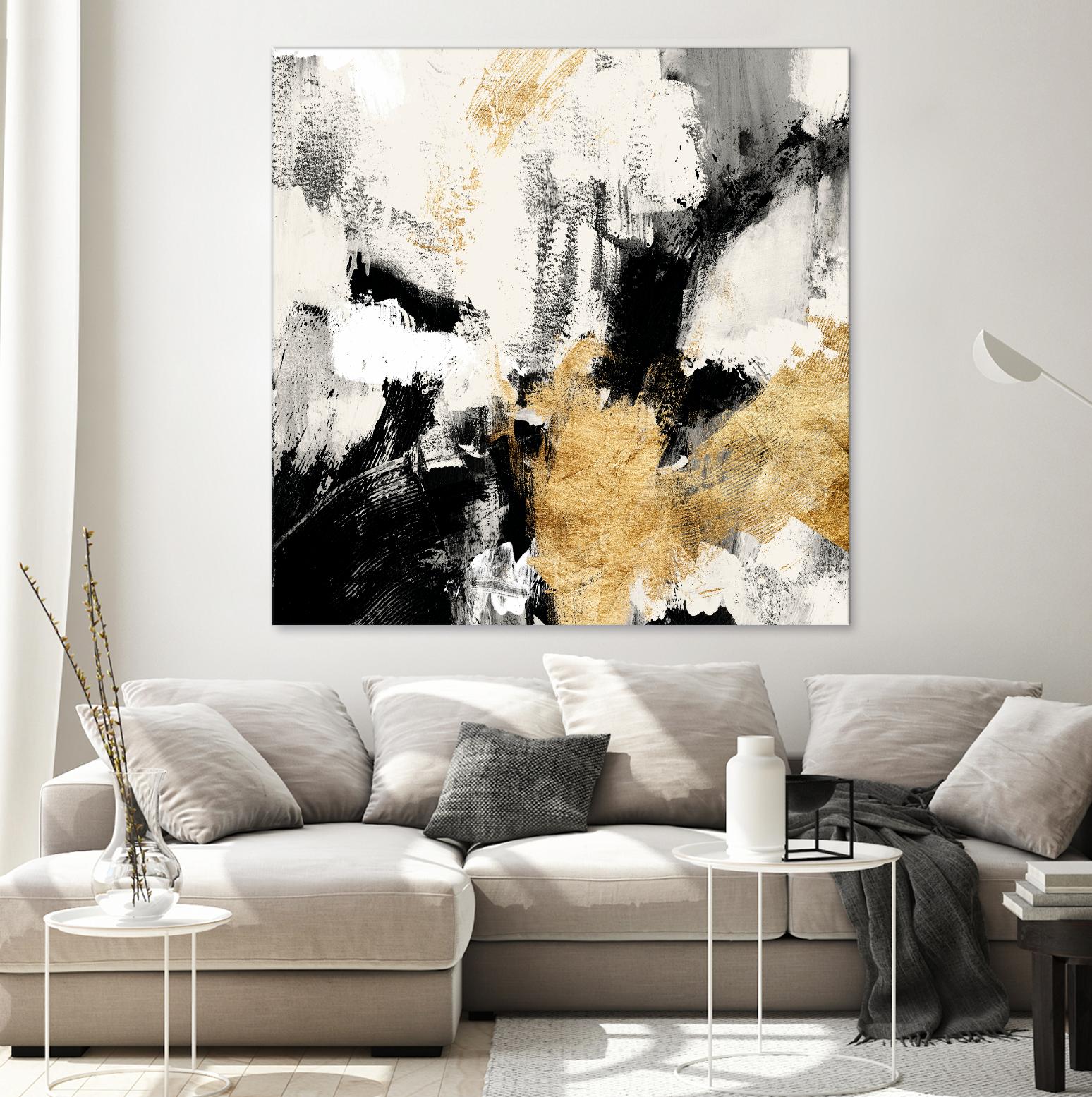 Neutral Gold Collage II by Victoria Borges on GIANT ART - gold abstract abstract