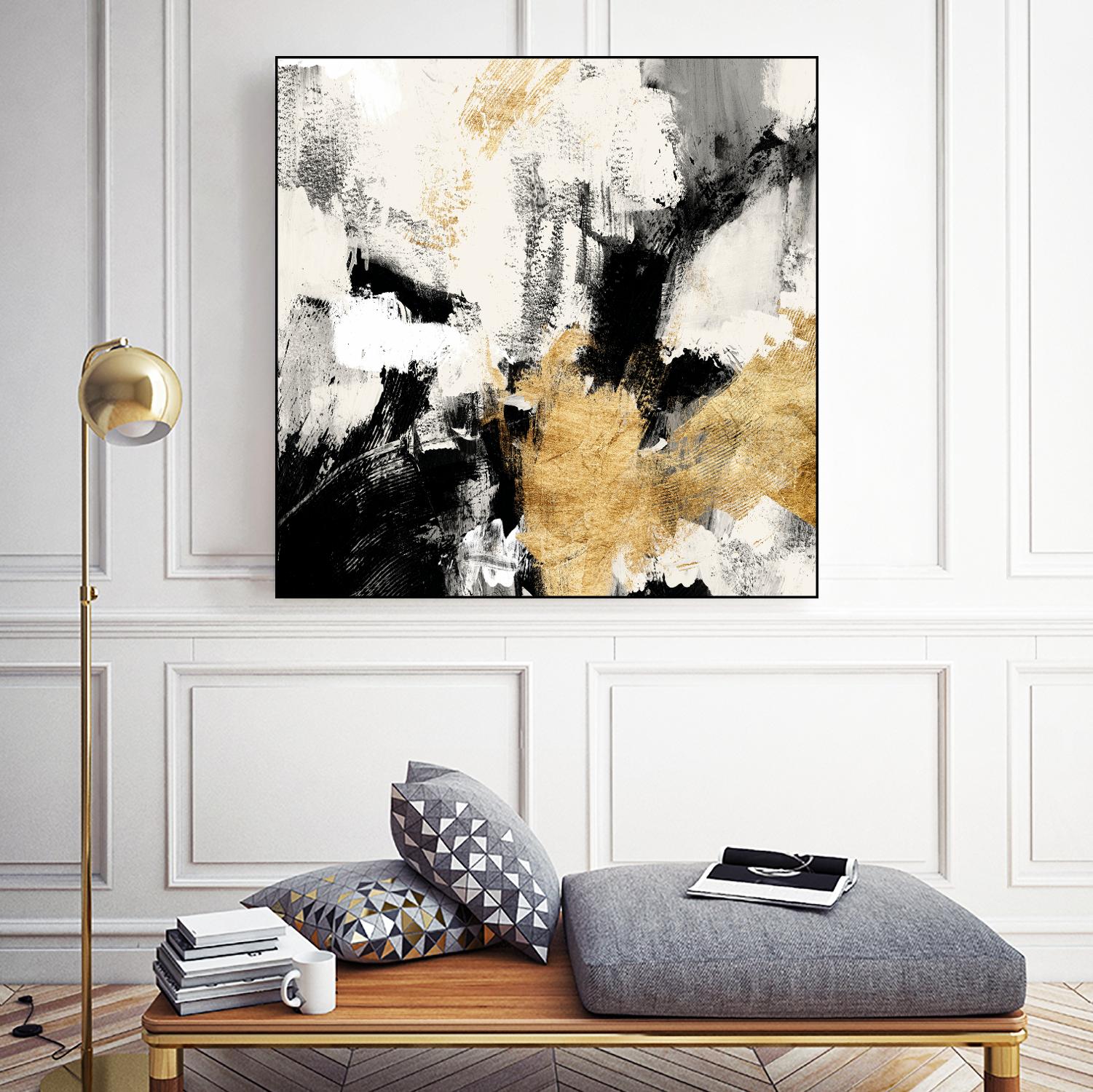 Neutral Gold Collage II by Victoria Borges on GIANT ART - gold abstract abstract