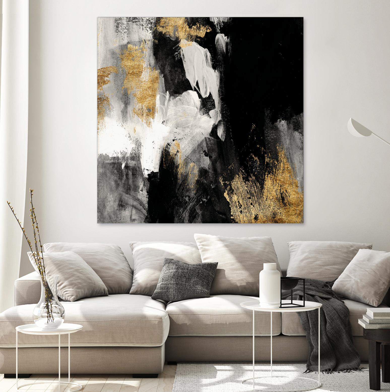 Neutral Gold Collage III by Victoria Borges on GIANT ART - grey abstract abstract