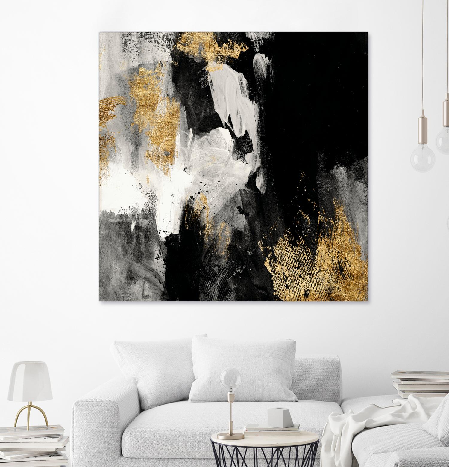 Neutral Gold Collage III by Victoria Borges on GIANT ART - grey abstract abstract