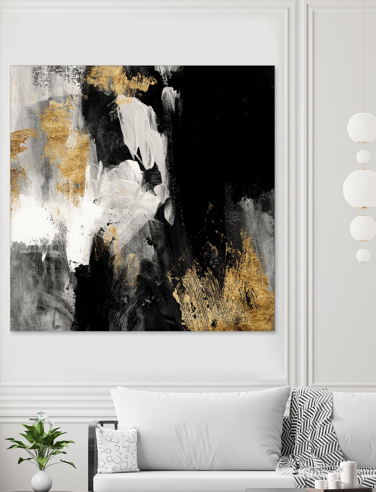 Neutral Gold Collage III by Victoria Borges on GIANT ART - grey abstract abstract