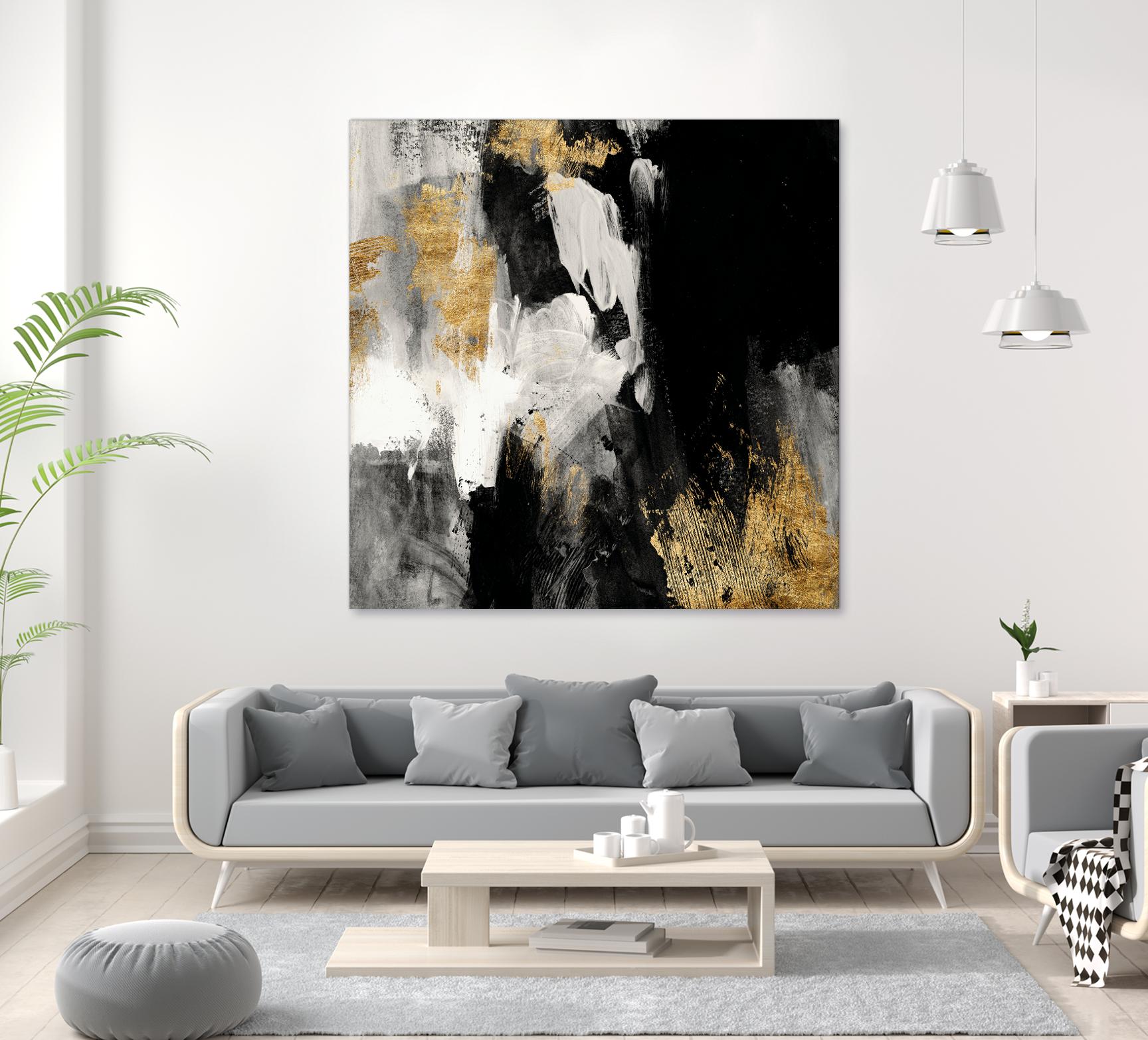 Neutral Gold Collage III by Victoria Borges on GIANT ART - grey abstract abstract