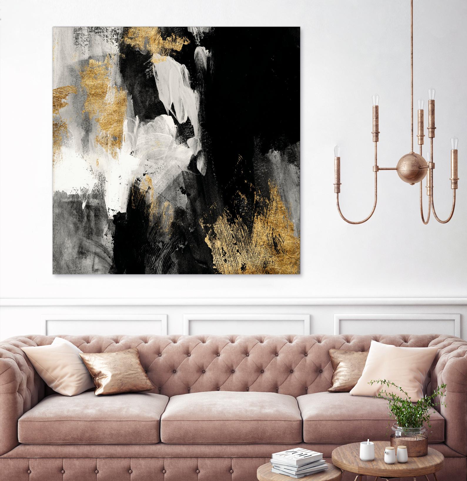 Neutral Gold Collage III by Victoria Borges on GIANT ART - grey abstract abstract