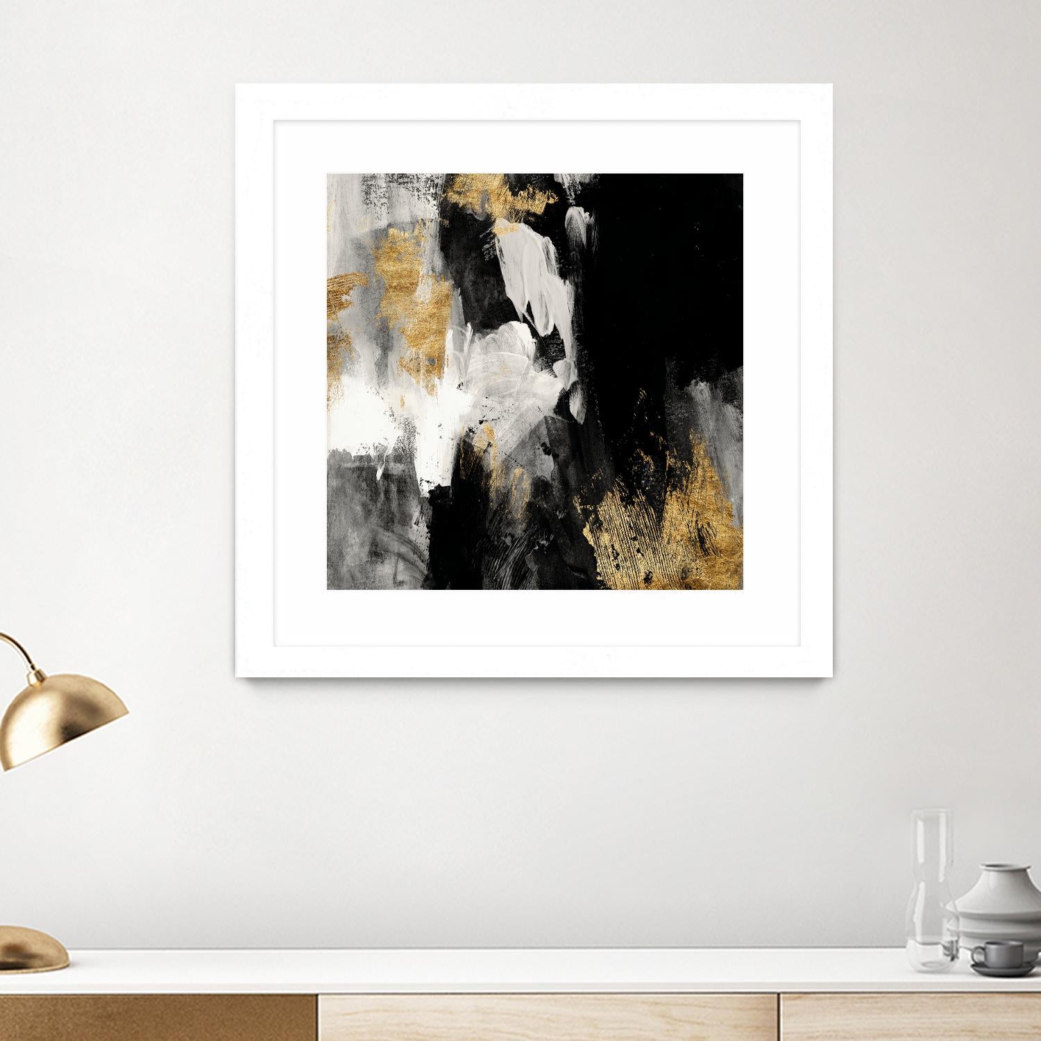 Neutral Gold Collage III by Victoria Borges on GIANT ART - grey abstract abstract