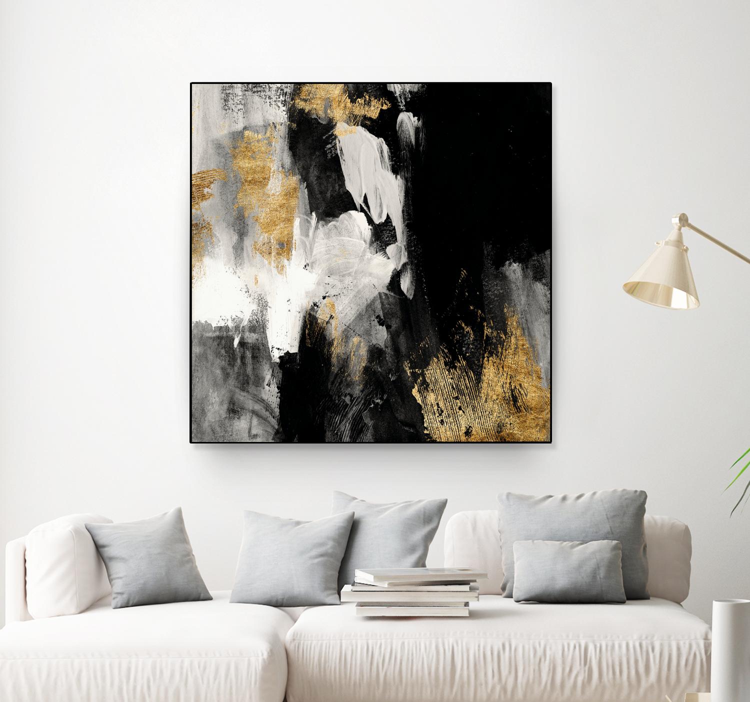 Neutral Gold Collage III by Victoria Borges on GIANT ART - grey abstract abstract