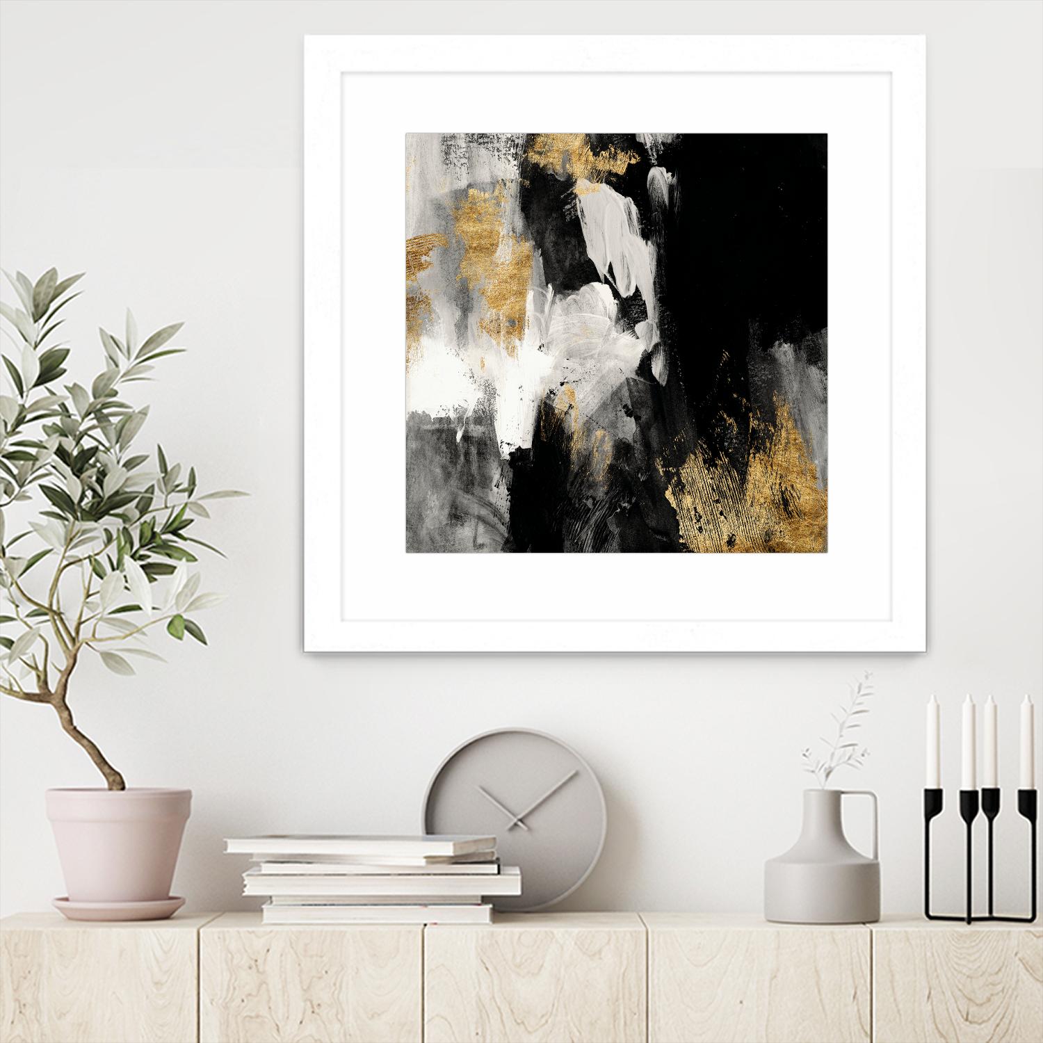 Neutral Gold Collage III by Victoria Borges on GIANT ART - grey abstract abstract