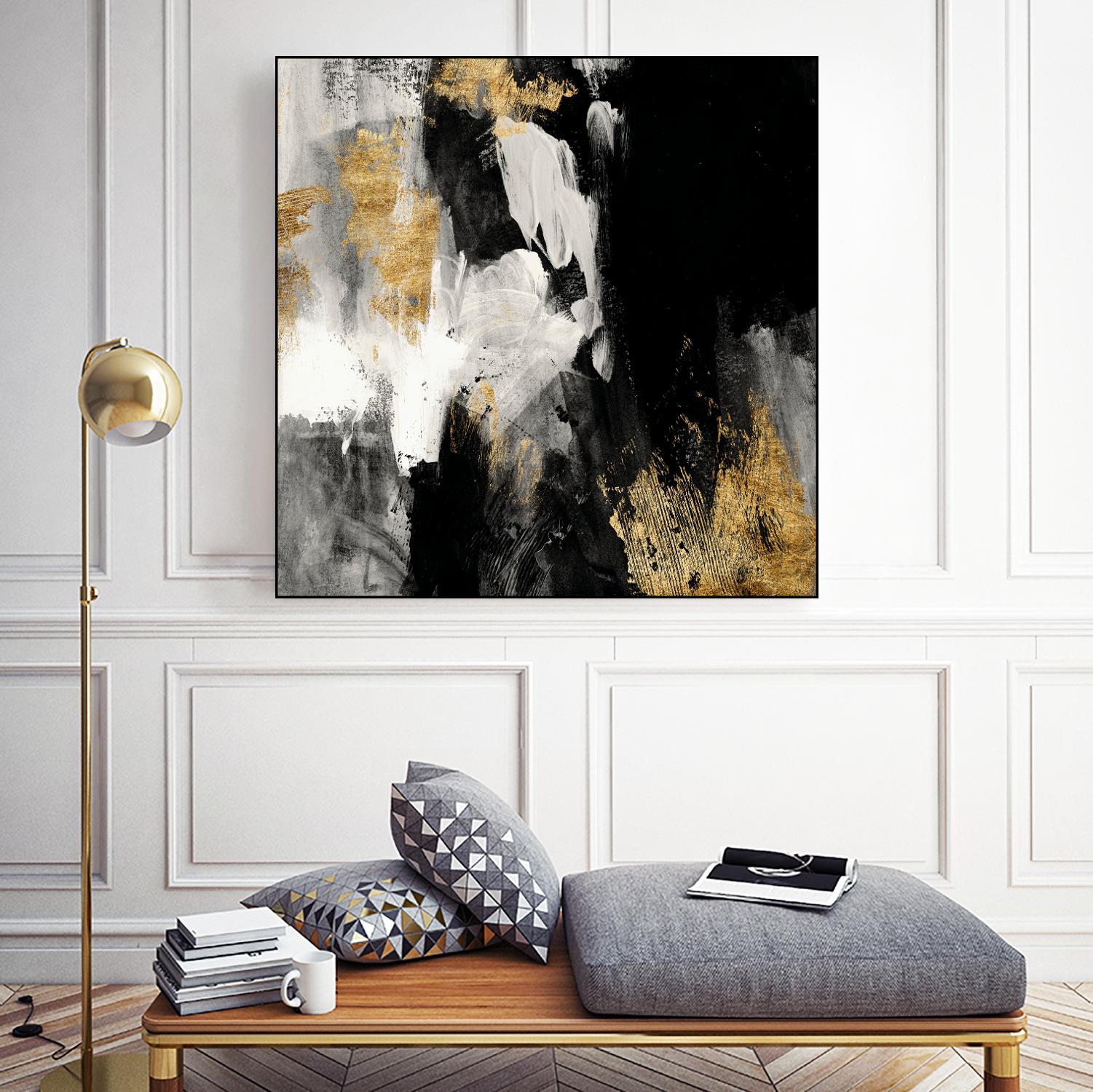 Neutral Gold Collage III by Victoria Borges on GIANT ART - grey abstract abstract