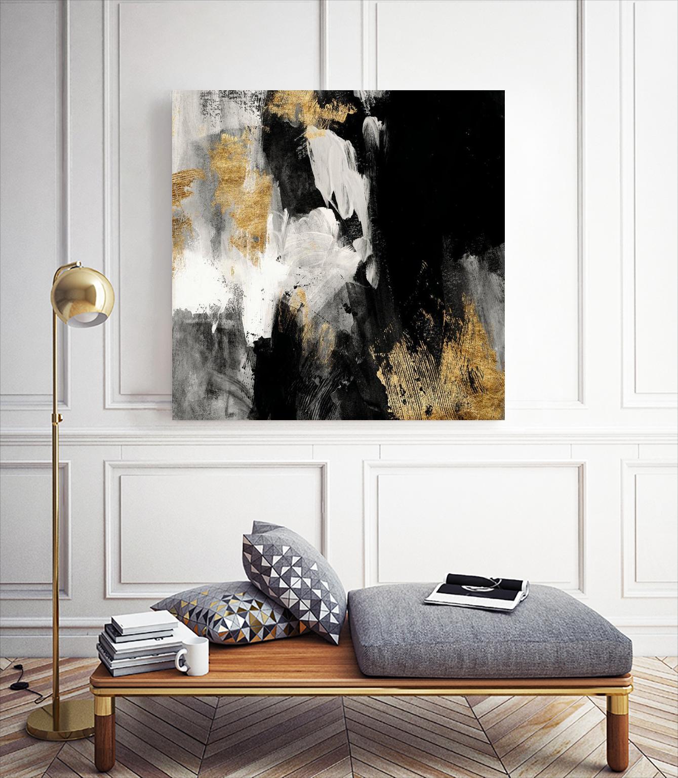 Neutral Gold Collage III by Victoria Borges on GIANT ART - grey abstract abstract