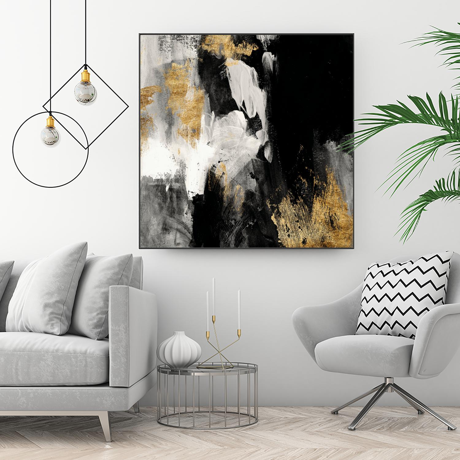 Neutral Gold Collage III by Victoria Borges on GIANT ART - grey abstract abstract