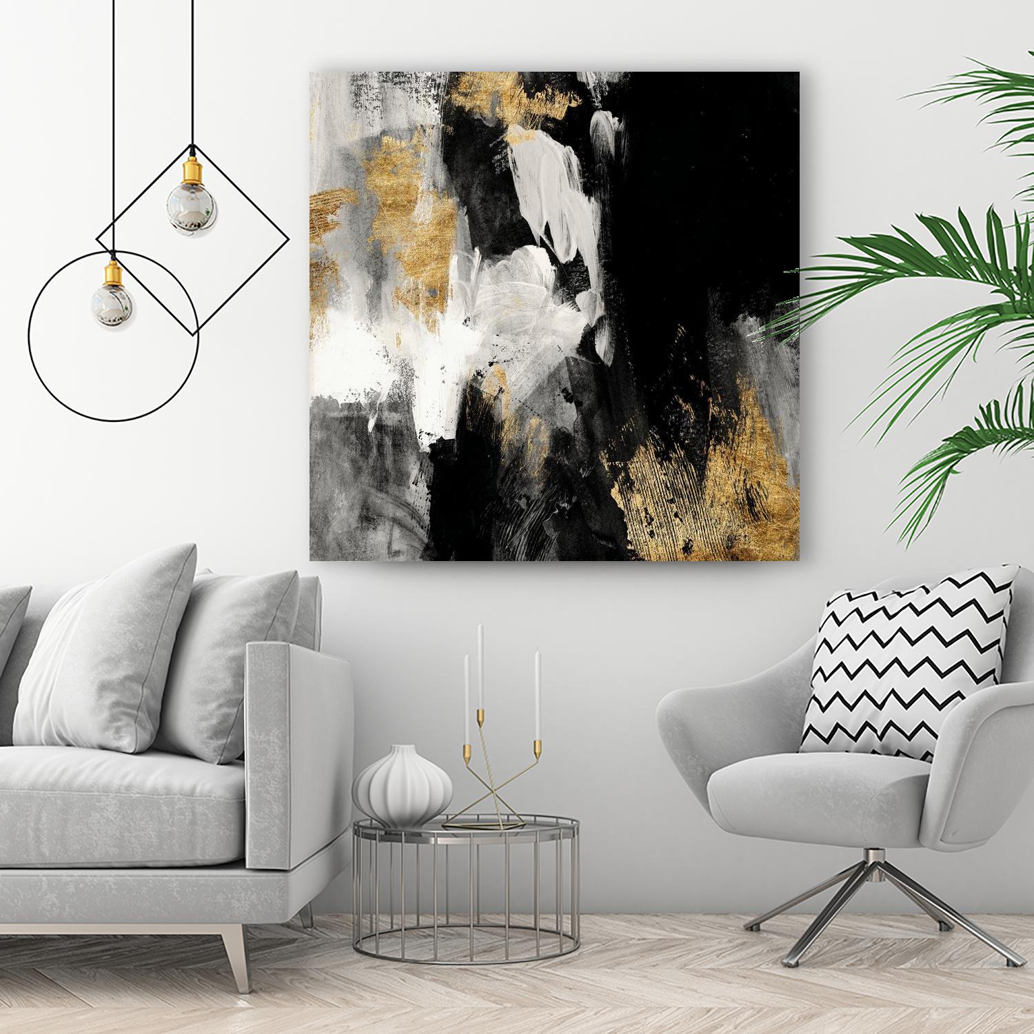 Neutral Gold Collage III by Victoria Borges on GIANT ART - grey abstract abstract