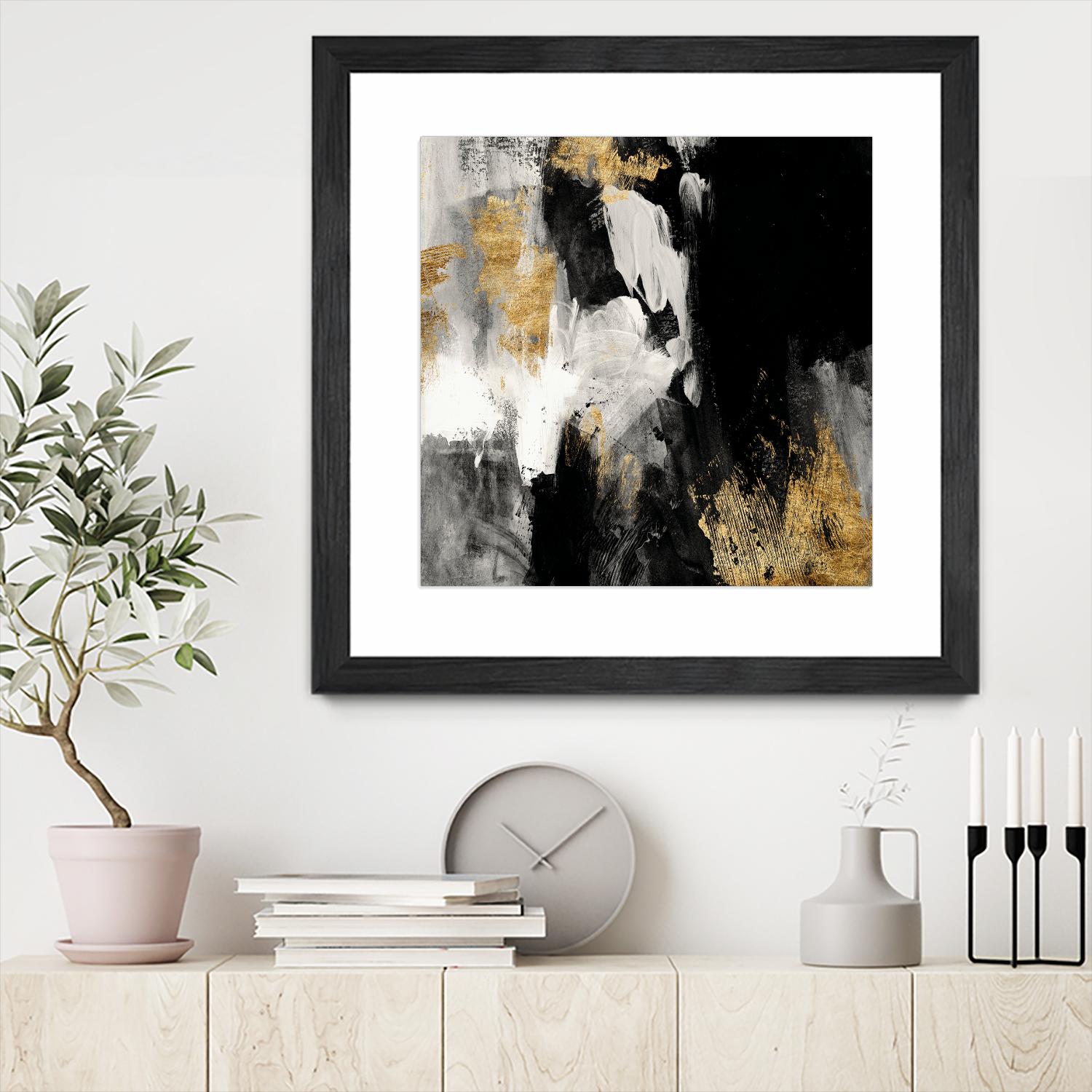 Neutral Gold Collage III by Victoria Borges on GIANT ART - grey abstract abstract