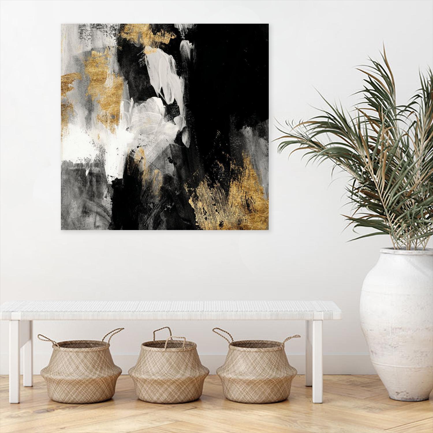 Neutral Gold Collage III by Victoria Borges on GIANT ART - grey abstract abstract