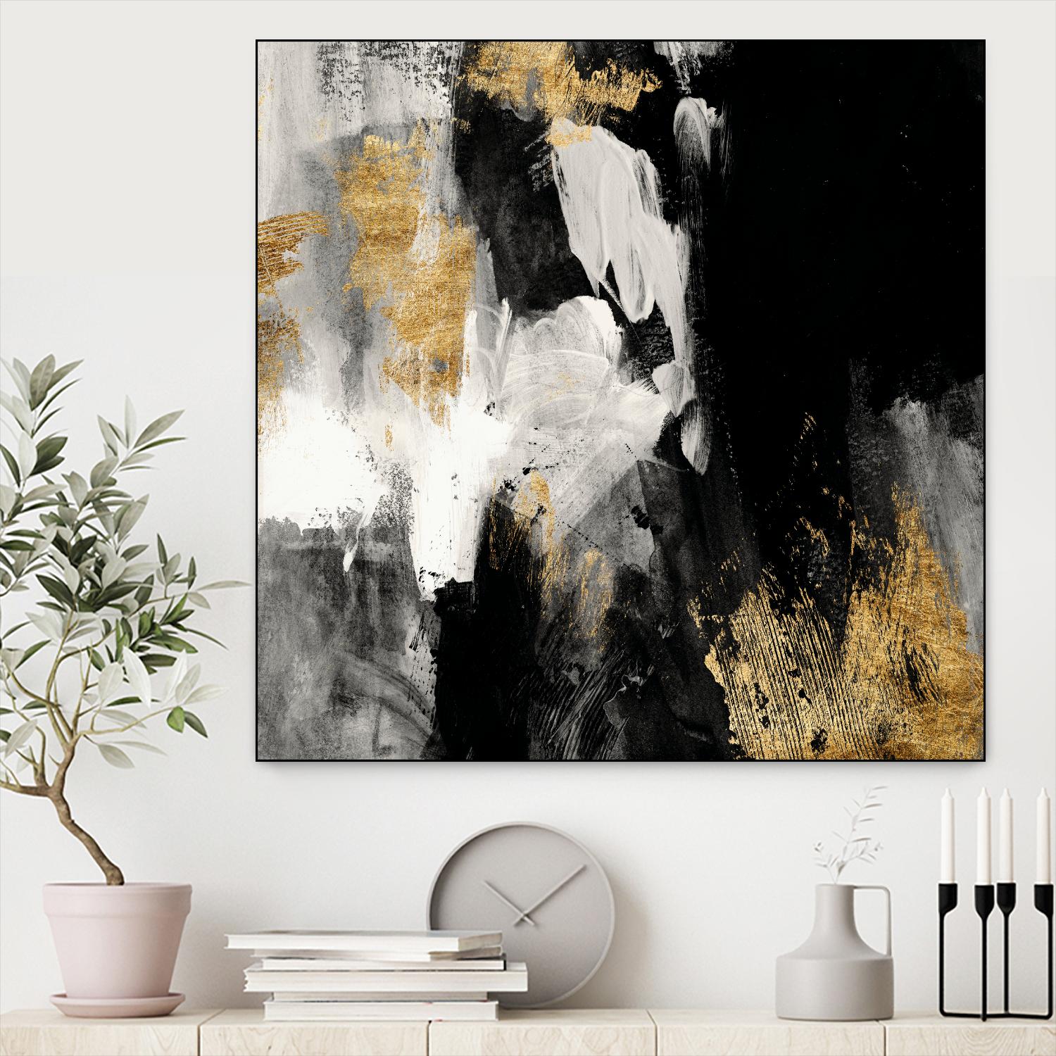 Neutral Gold Collage III by Victoria Borges on GIANT ART - grey abstract abstract