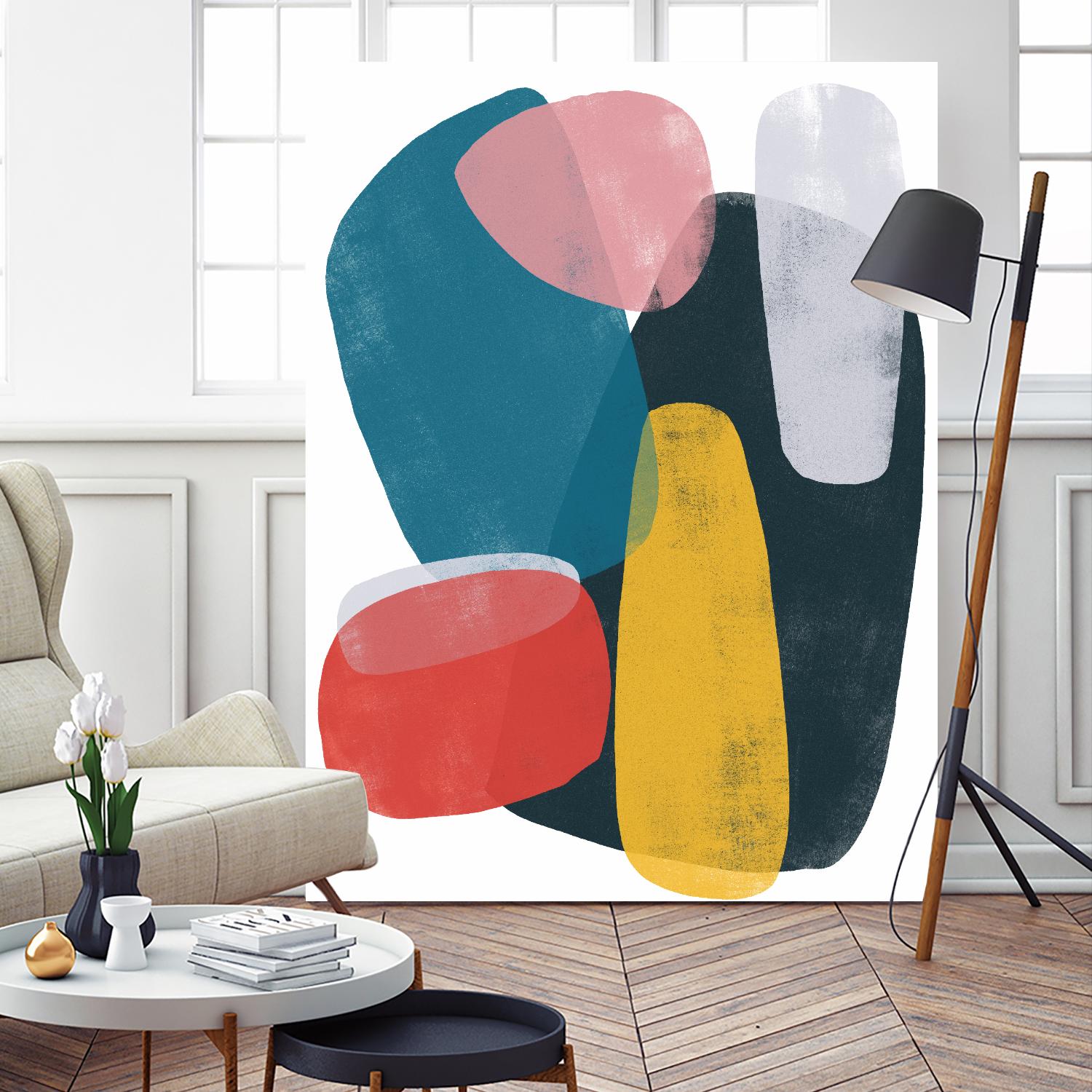 Orbital Fixture II by June Vess on GIANT ART - red abstract abstract