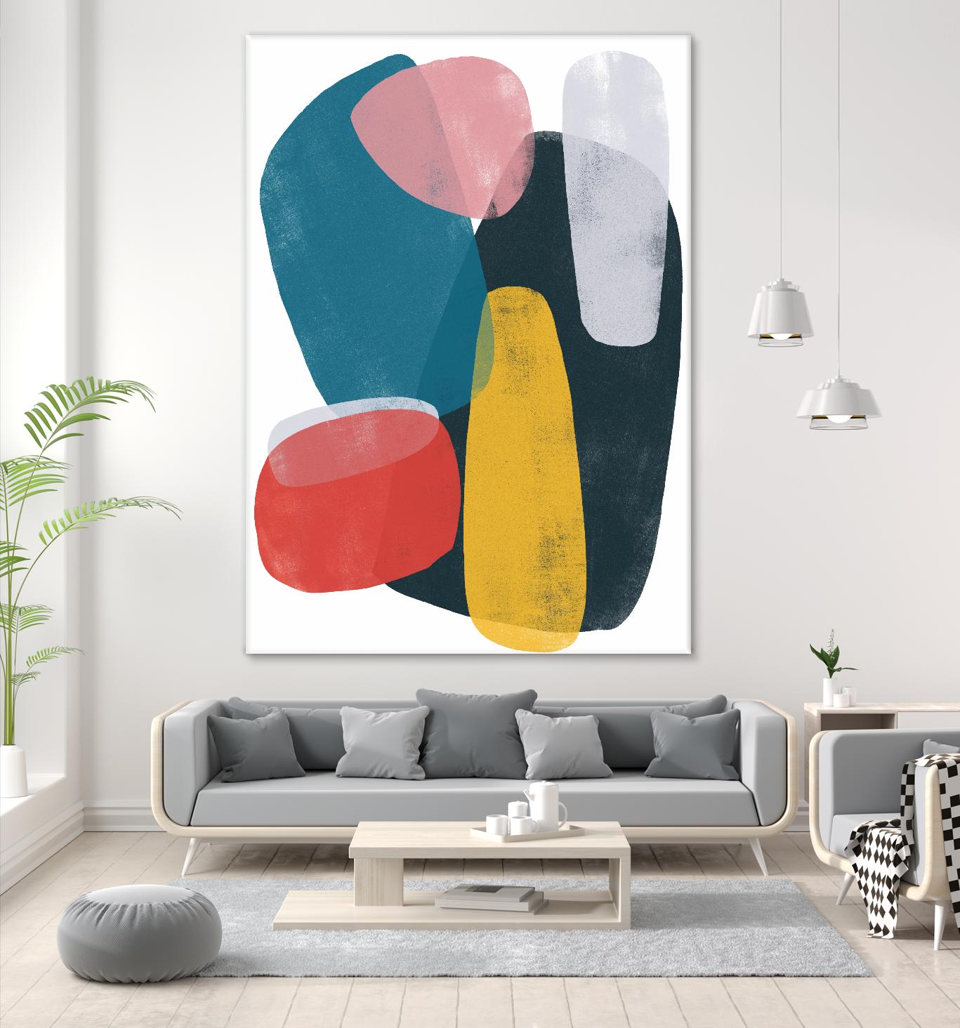 Orbital Fixture II by June Vess on GIANT ART - red abstract abstract