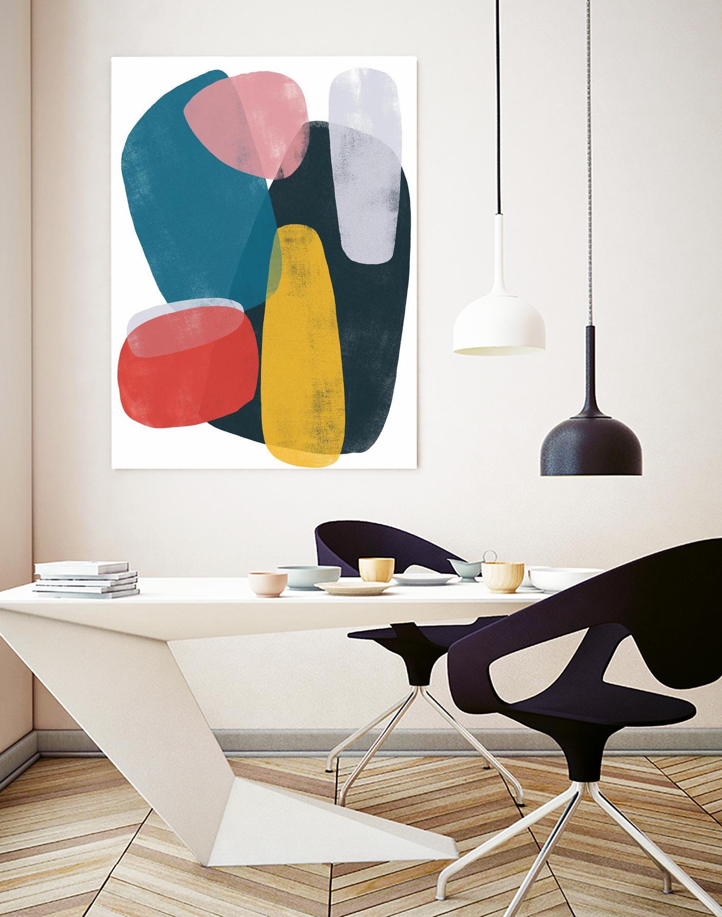 Orbital Fixture II by June Vess on GIANT ART - red abstract abstract