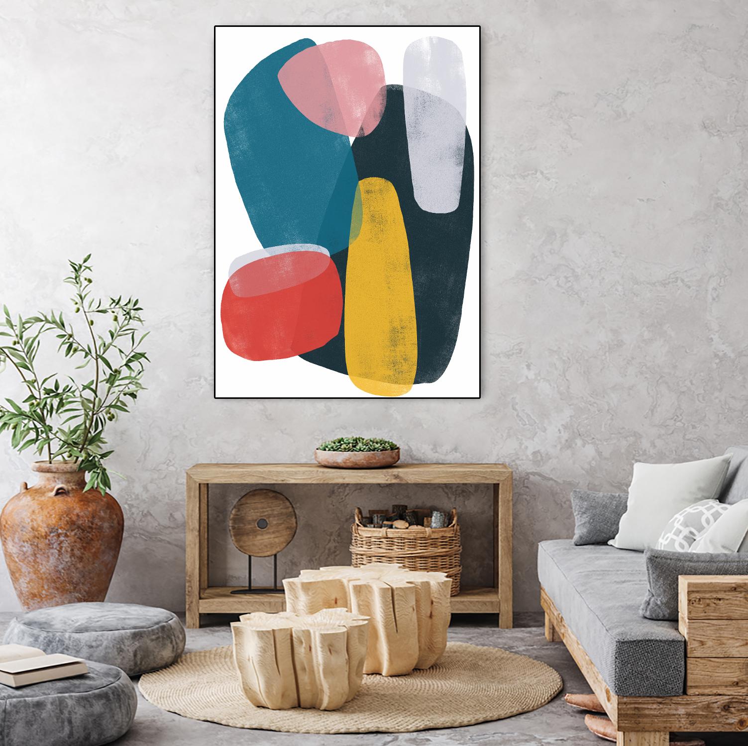 Orbital Fixture II by June Vess on GIANT ART - red abstract abstract