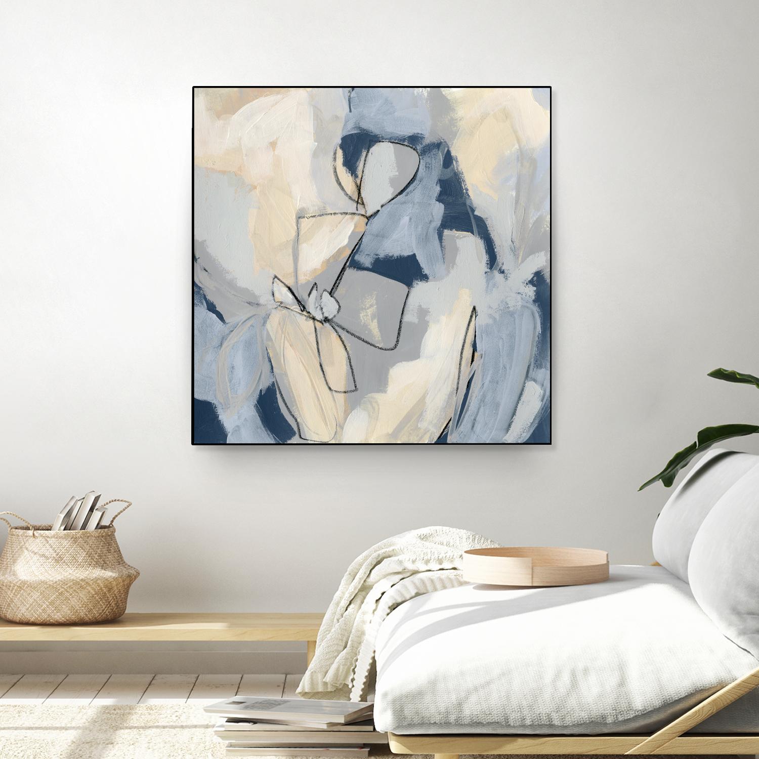 Blossom & Bliss I by June Vess on GIANT ART - blue abstract abstract