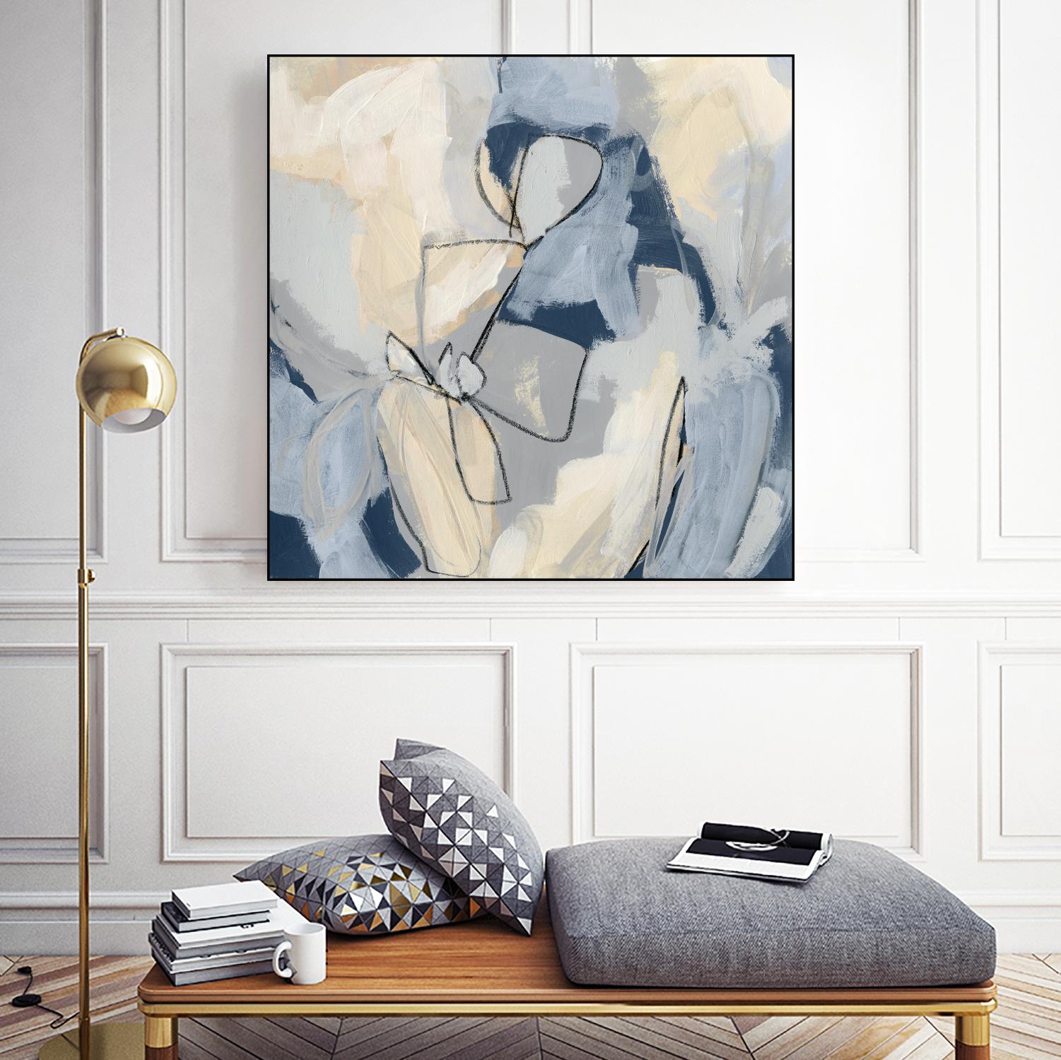 Blossom & Bliss I by June Vess on GIANT ART - blue abstract abstract