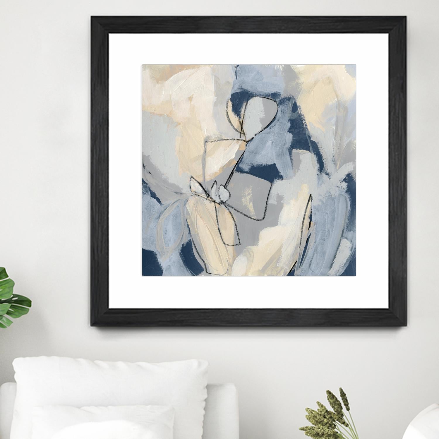 Blossom & Bliss I by June Vess on GIANT ART - blue abstract abstract