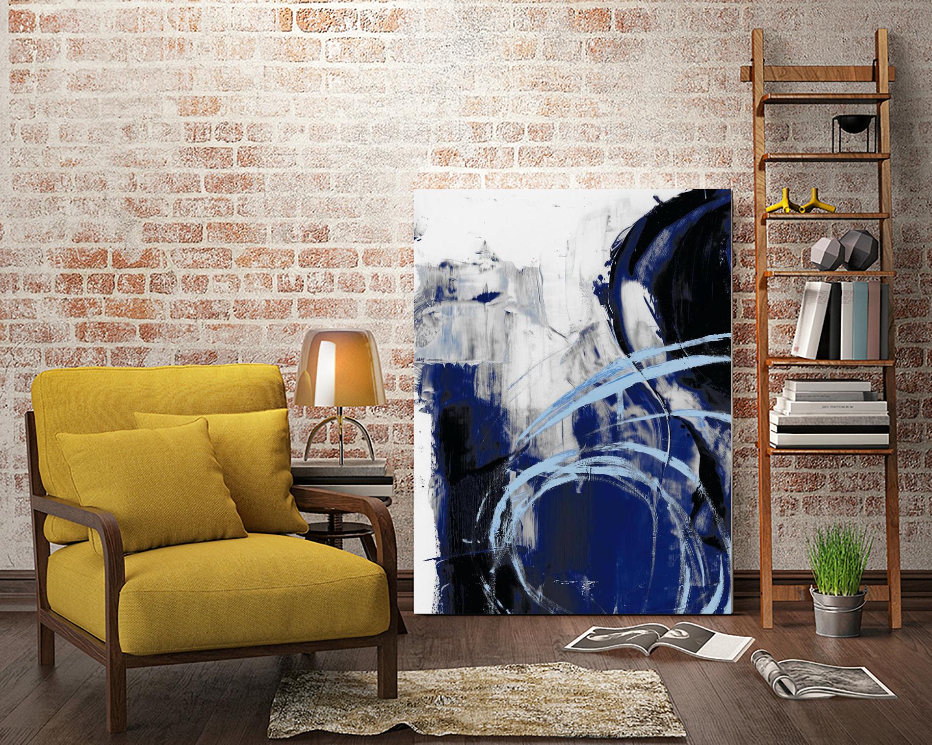 Indigo Interlude I by Ethan Harper on GIANT ART - blue abstract abstract