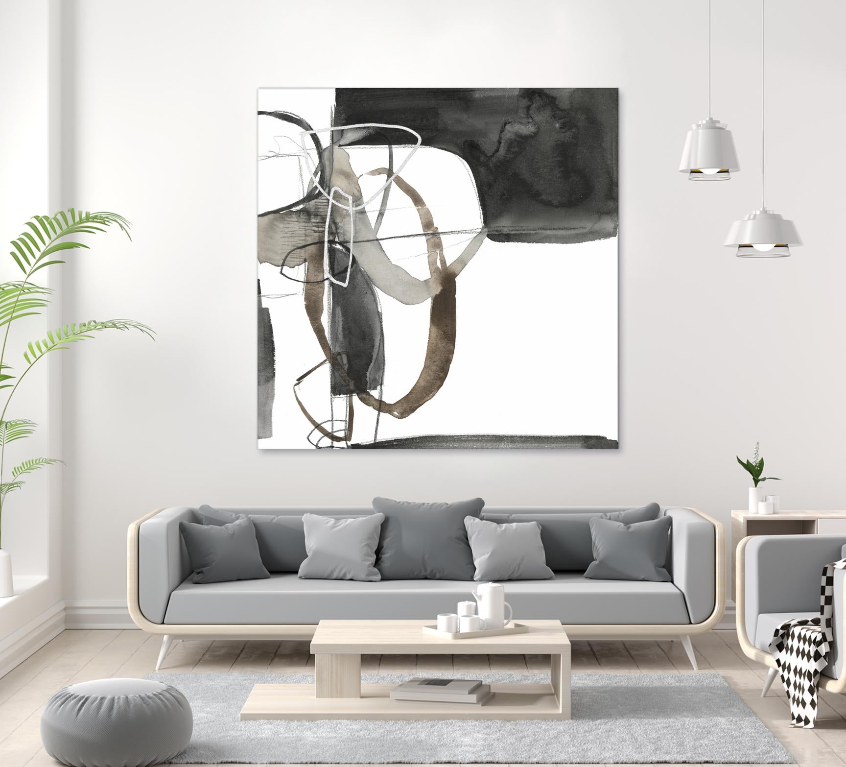 Interlocked II by Jennifer Goldberger on GIANT ART - white abstract abstract