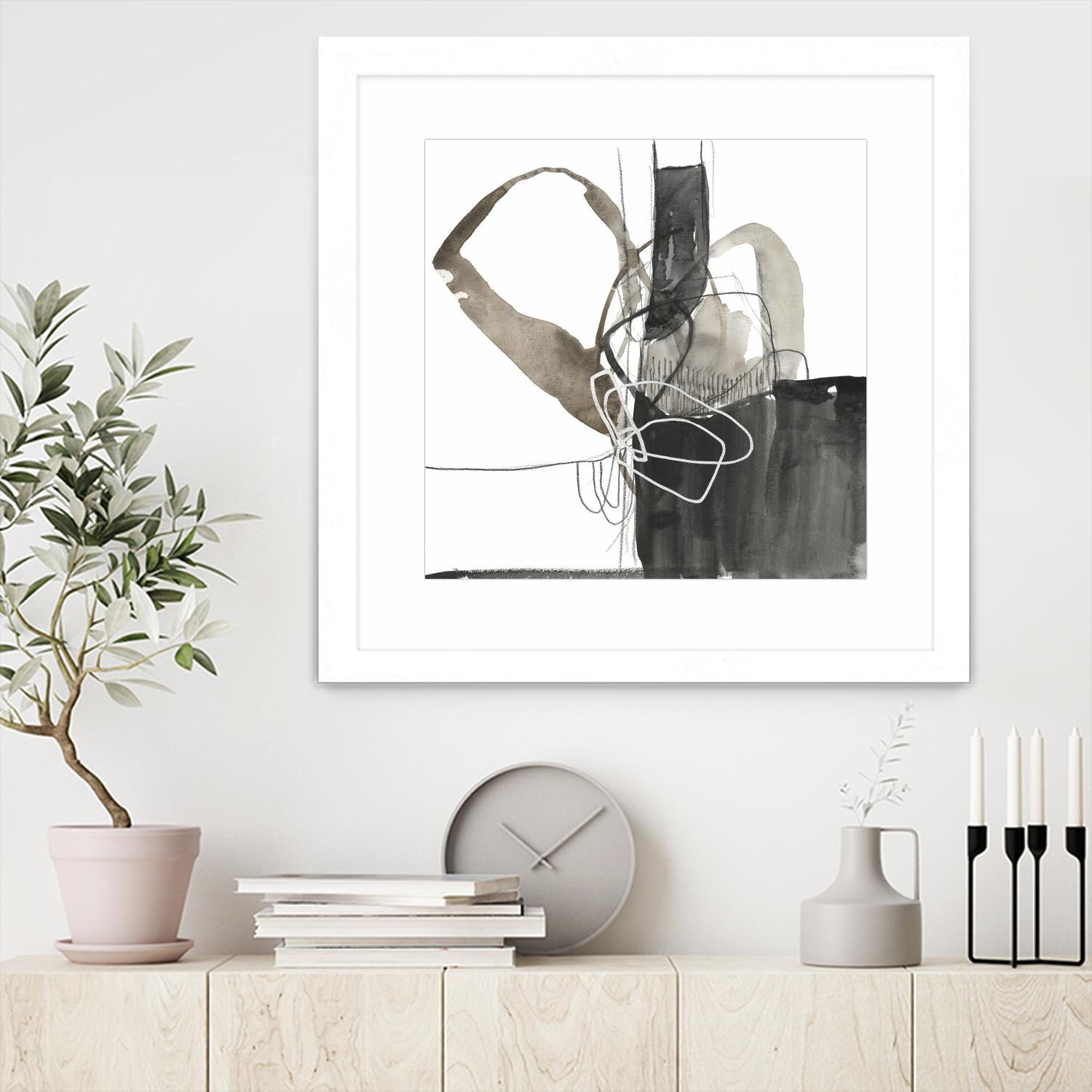 Interlocked III by Jennifer Goldberger on GIANT ART - white abstract abstract