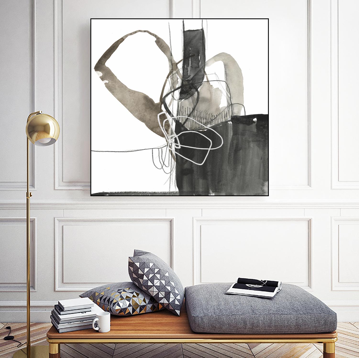 Interlocked III by Jennifer Goldberger on GIANT ART - white abstract abstract