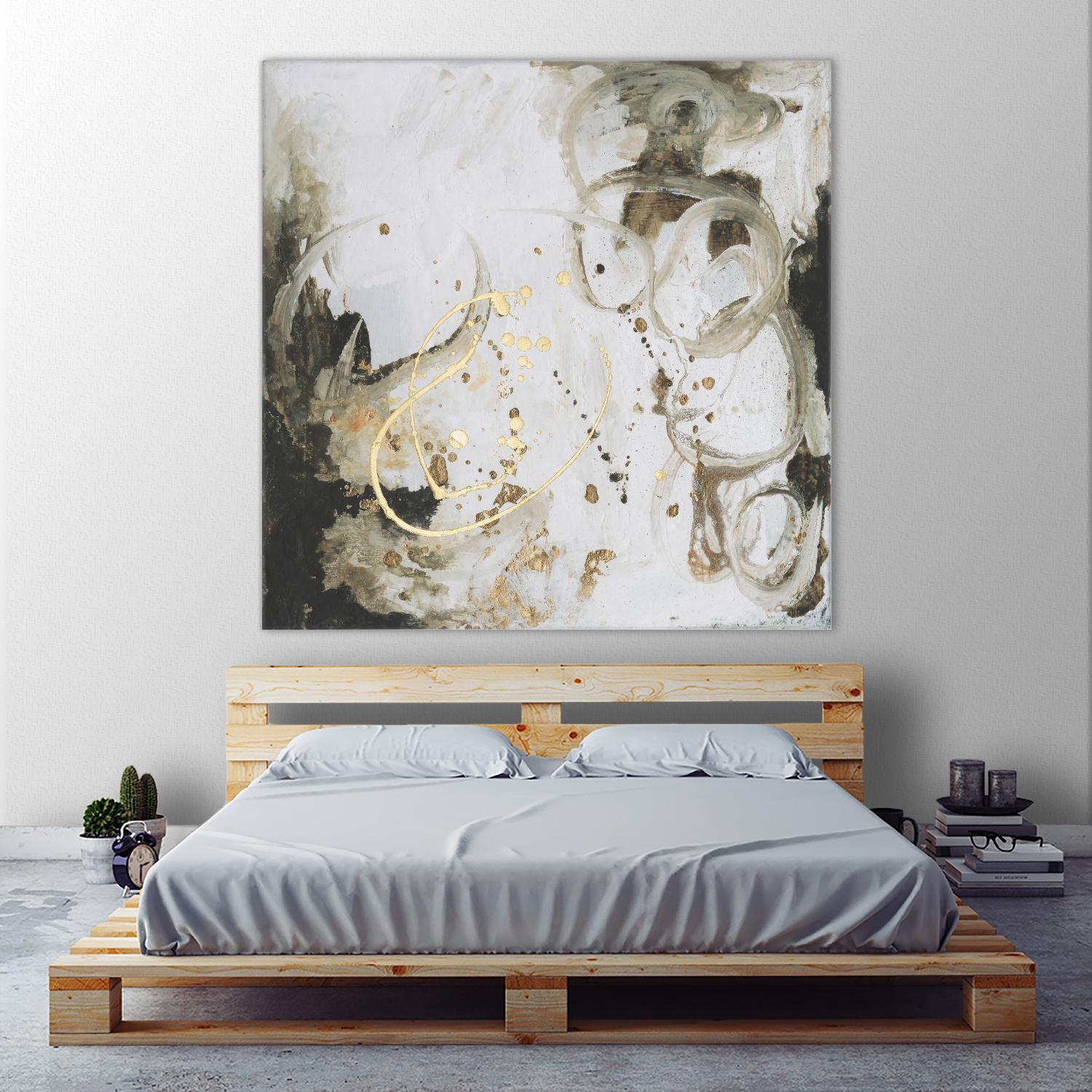 Friendship I by Joyce Combs on GIANT ART - gold abstract abstract