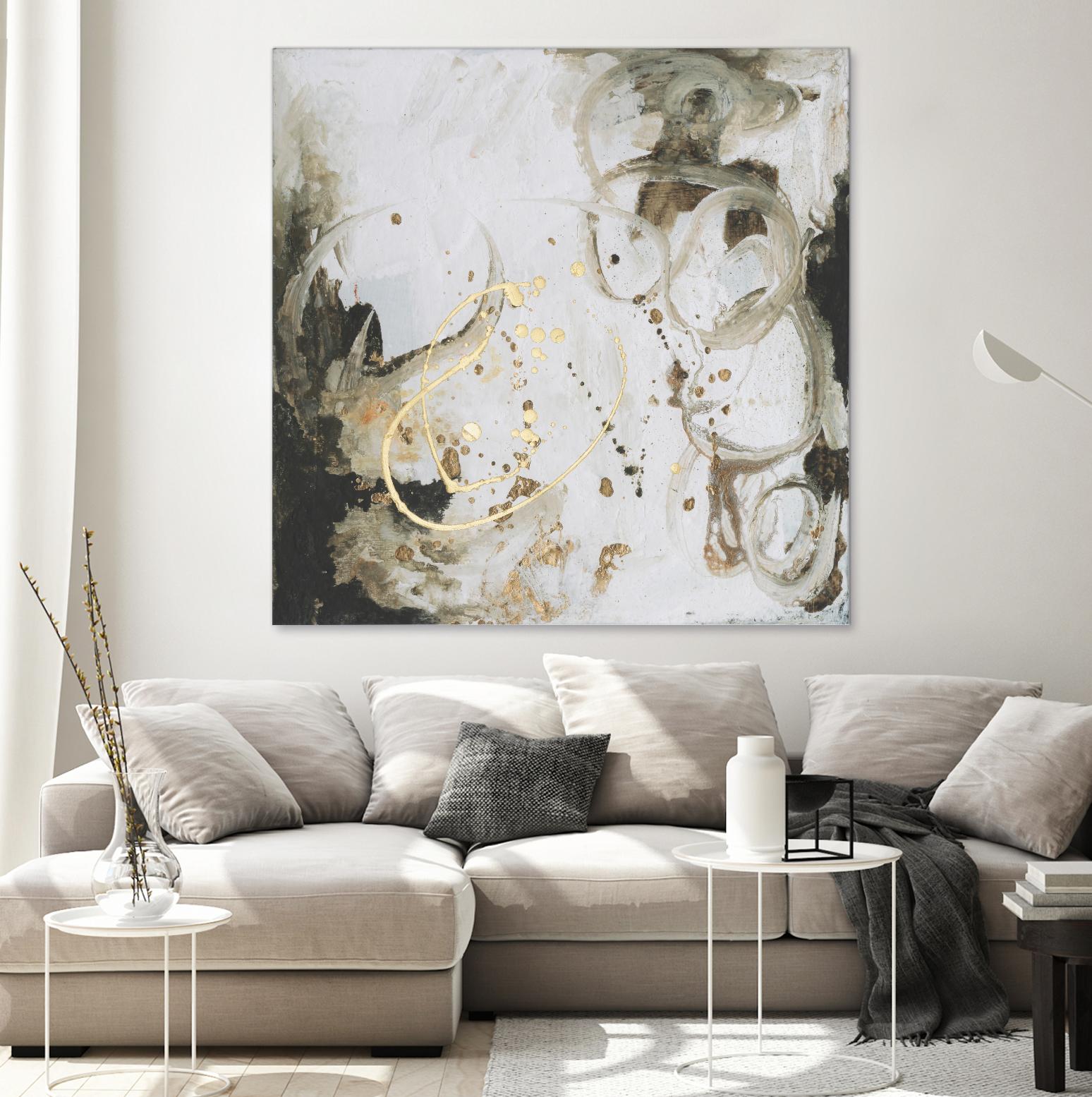 Friendship I by Joyce Combs on GIANT ART - gold abstract abstract