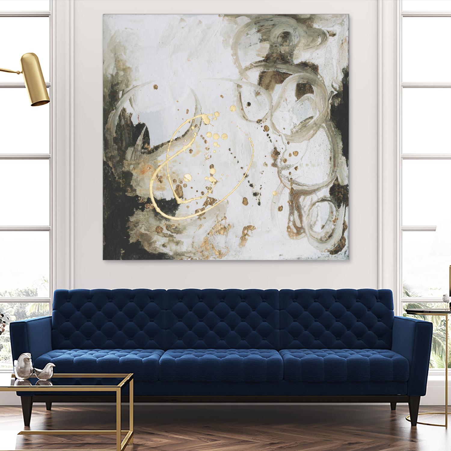 Friendship I by Joyce Combs on GIANT ART - gold abstract abstract