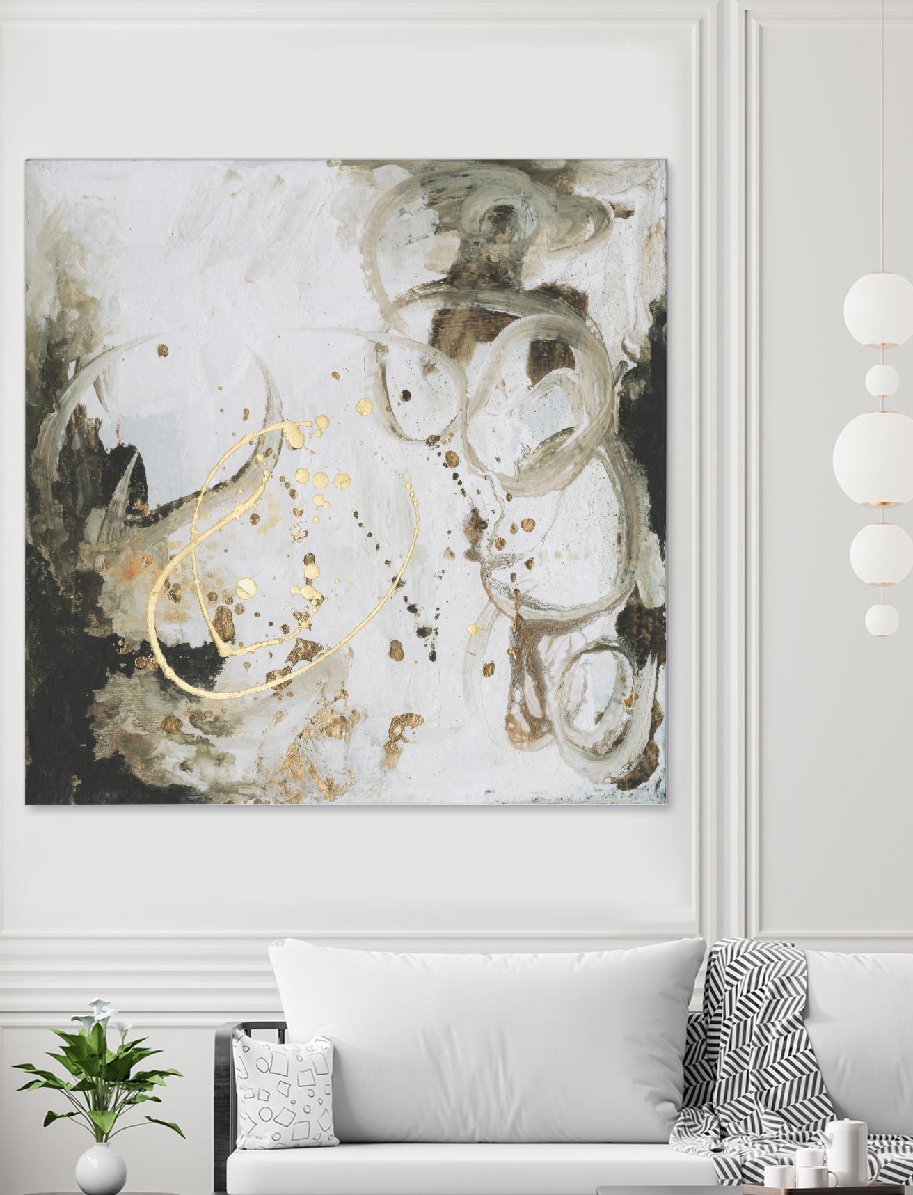 Friendship I by Joyce Combs on GIANT ART - gold abstract abstract